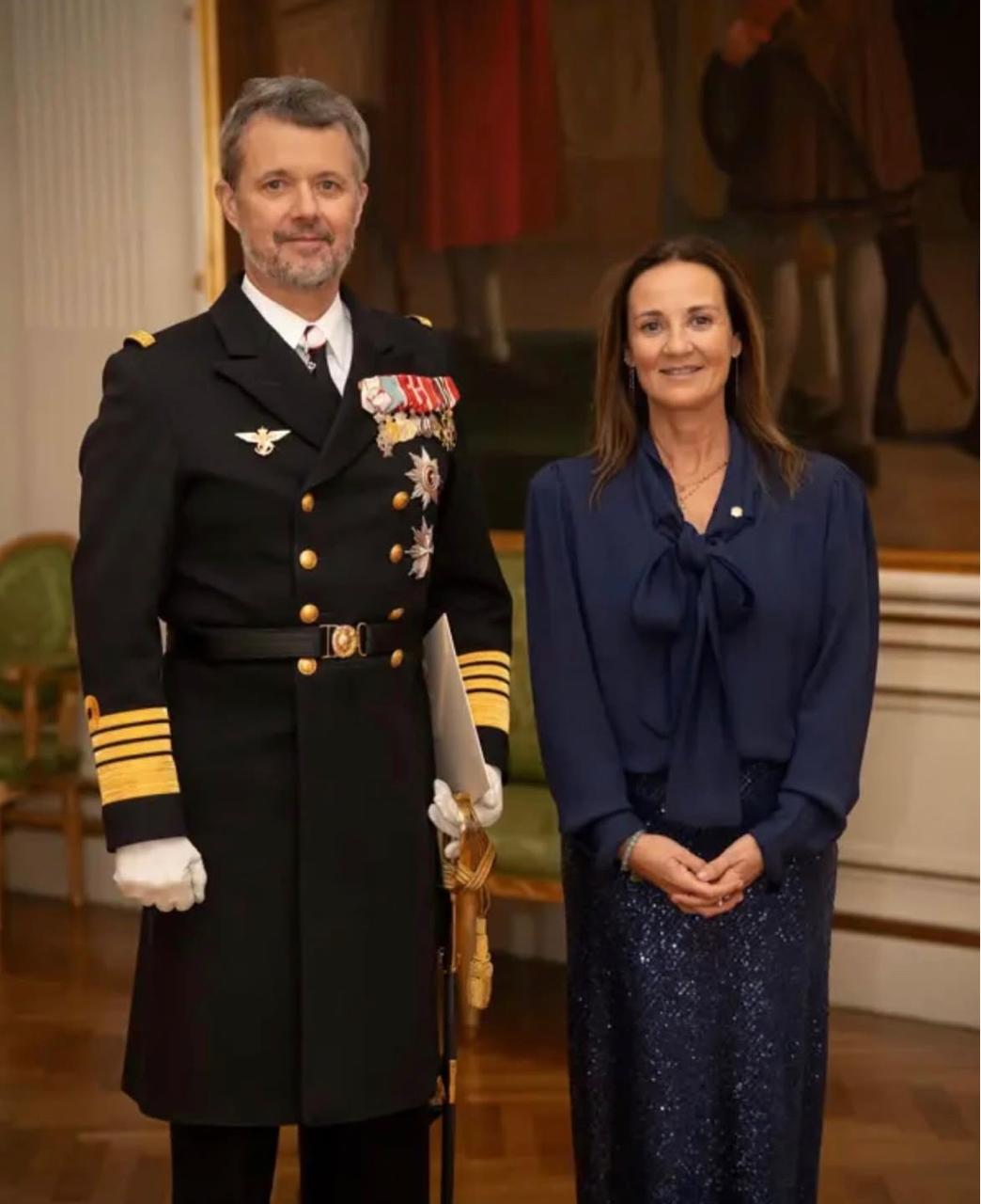 L’ambaixadora Olga Gelabert presenta les credencials al rei Frederic de Dinamarca.