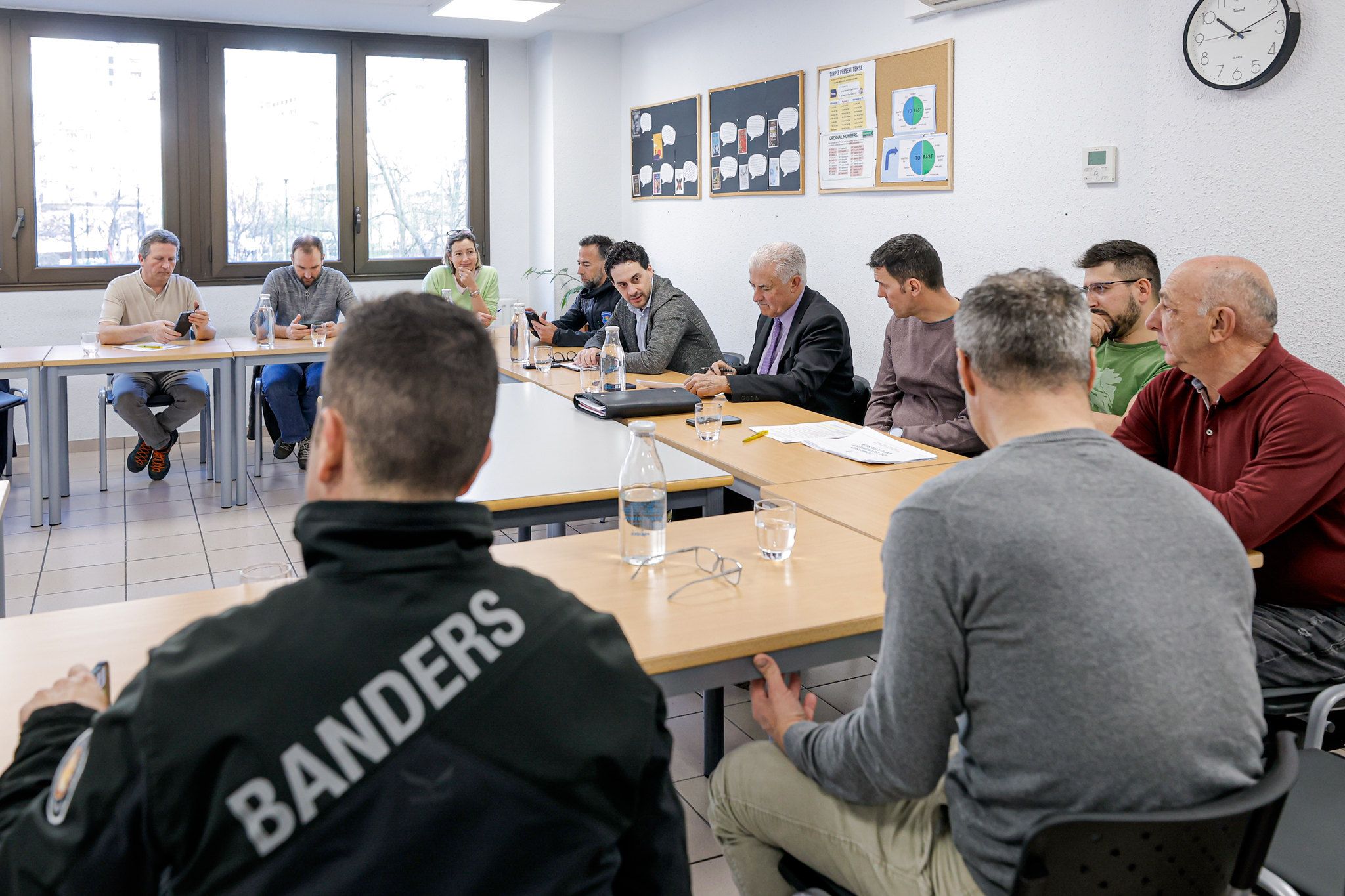 Un instant de la reunió de la comissió de seguiment de la pesca.