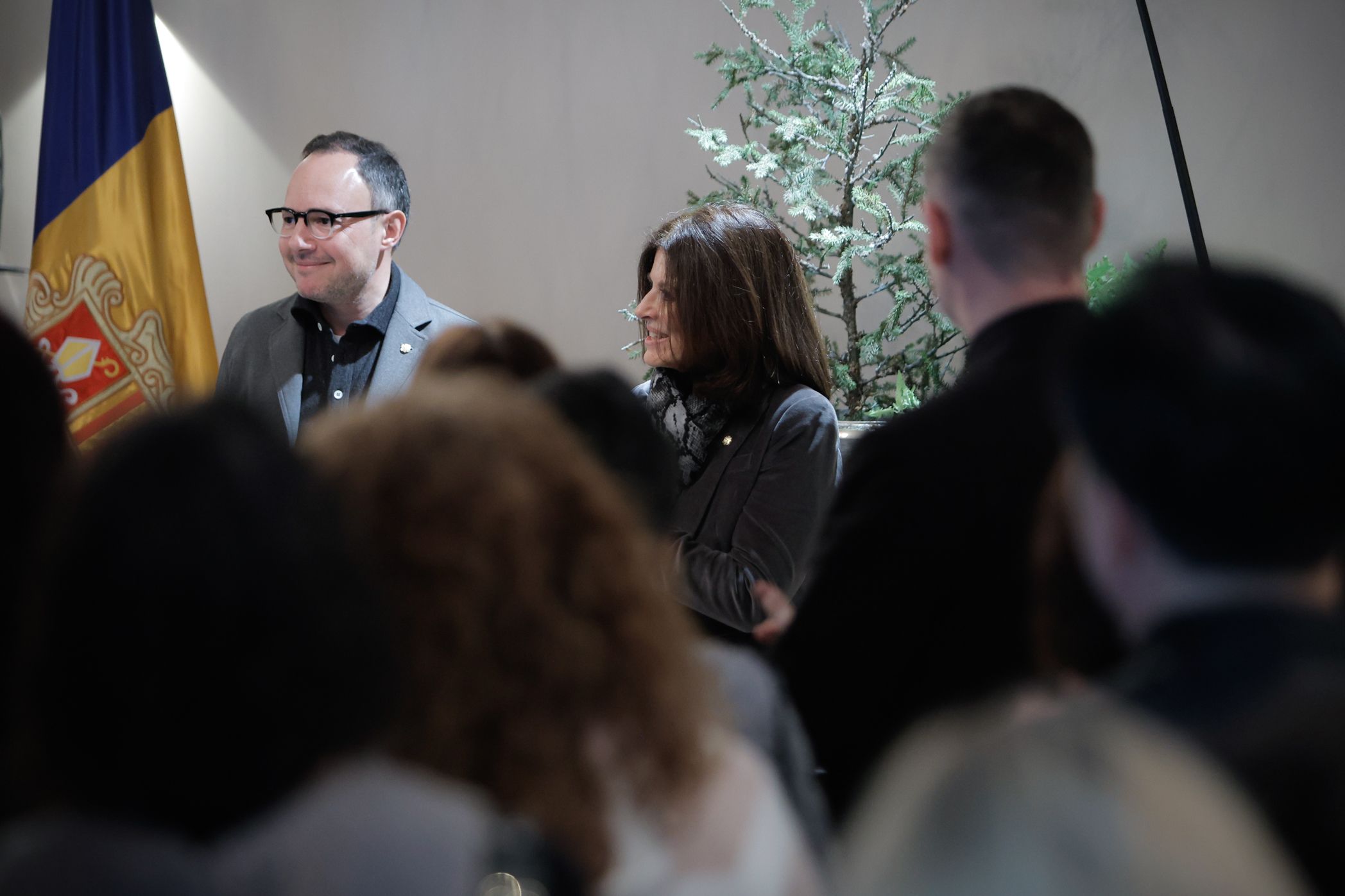 Xavier Espot i Imma Tor en un acte diplomàtic. Xavier Espot i Imma Tor en un acte diplomàtic.