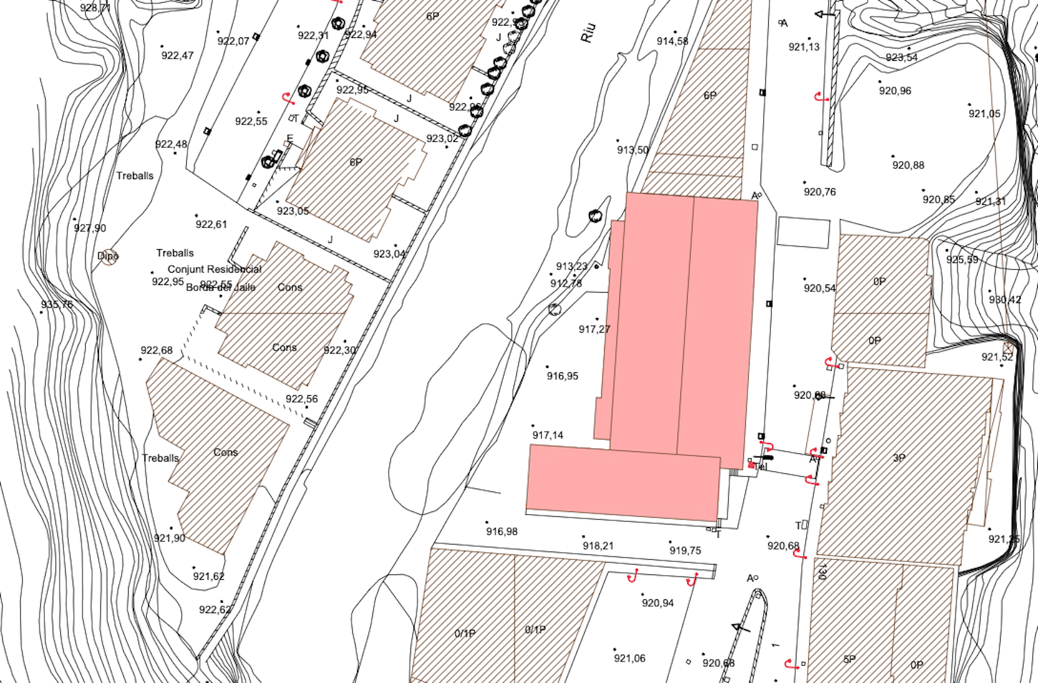 Espai que ocupen les instal·lacions de l’antiga fàbrica a la zona de Les Arades de Sant Julià. Espai que ocupen les instal·lacions de l’antiga fàbrica a la zona de Les Arades de Sant Julià.