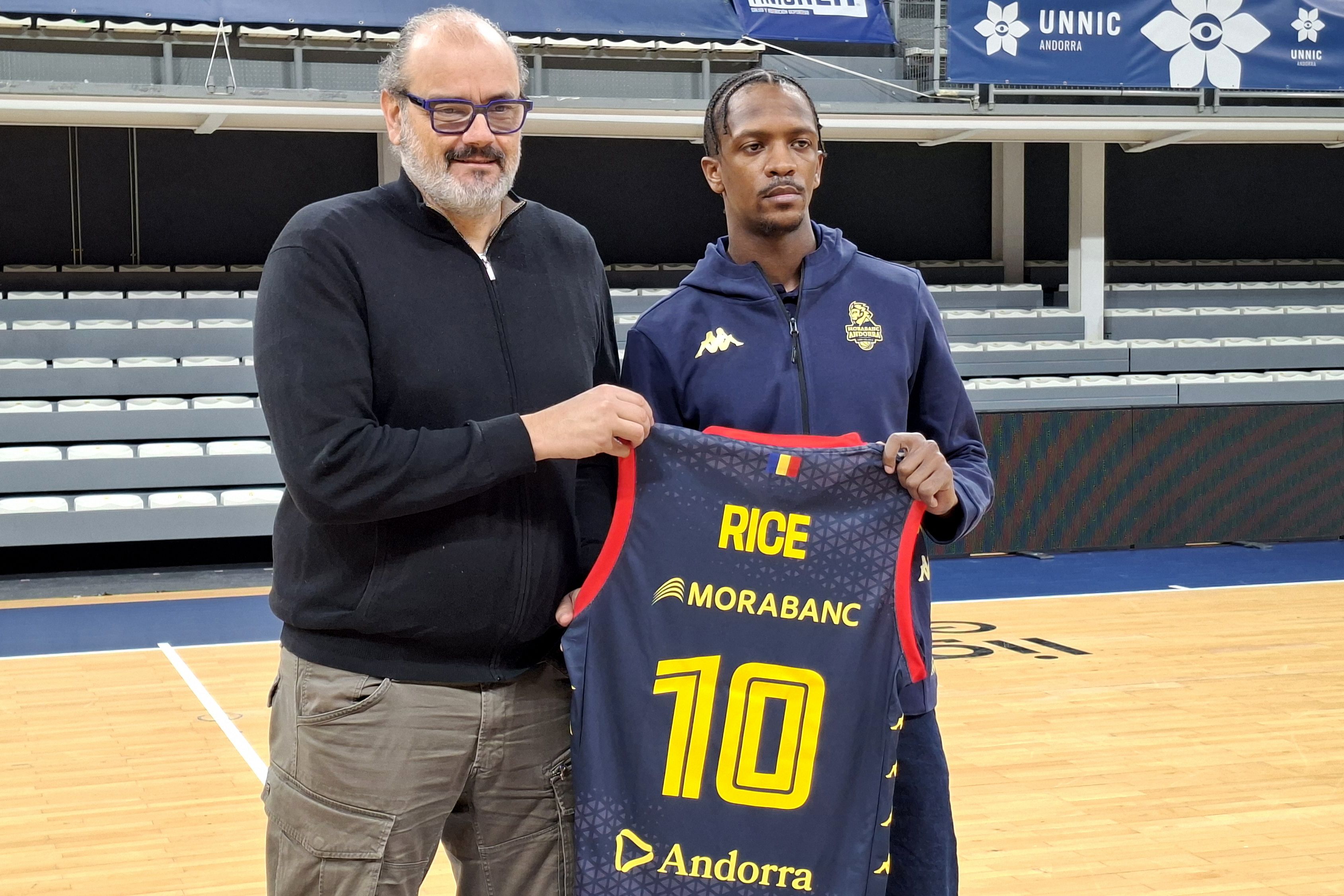 Presentació del nou jugador del BC MoraBanc Andorra, Sir' Jabario Rice.