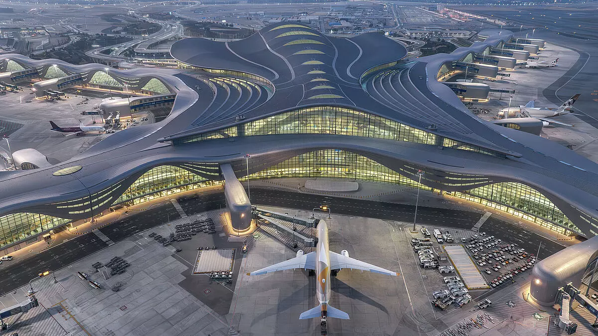 L'aeroport internacional d'Abu Dhabi.