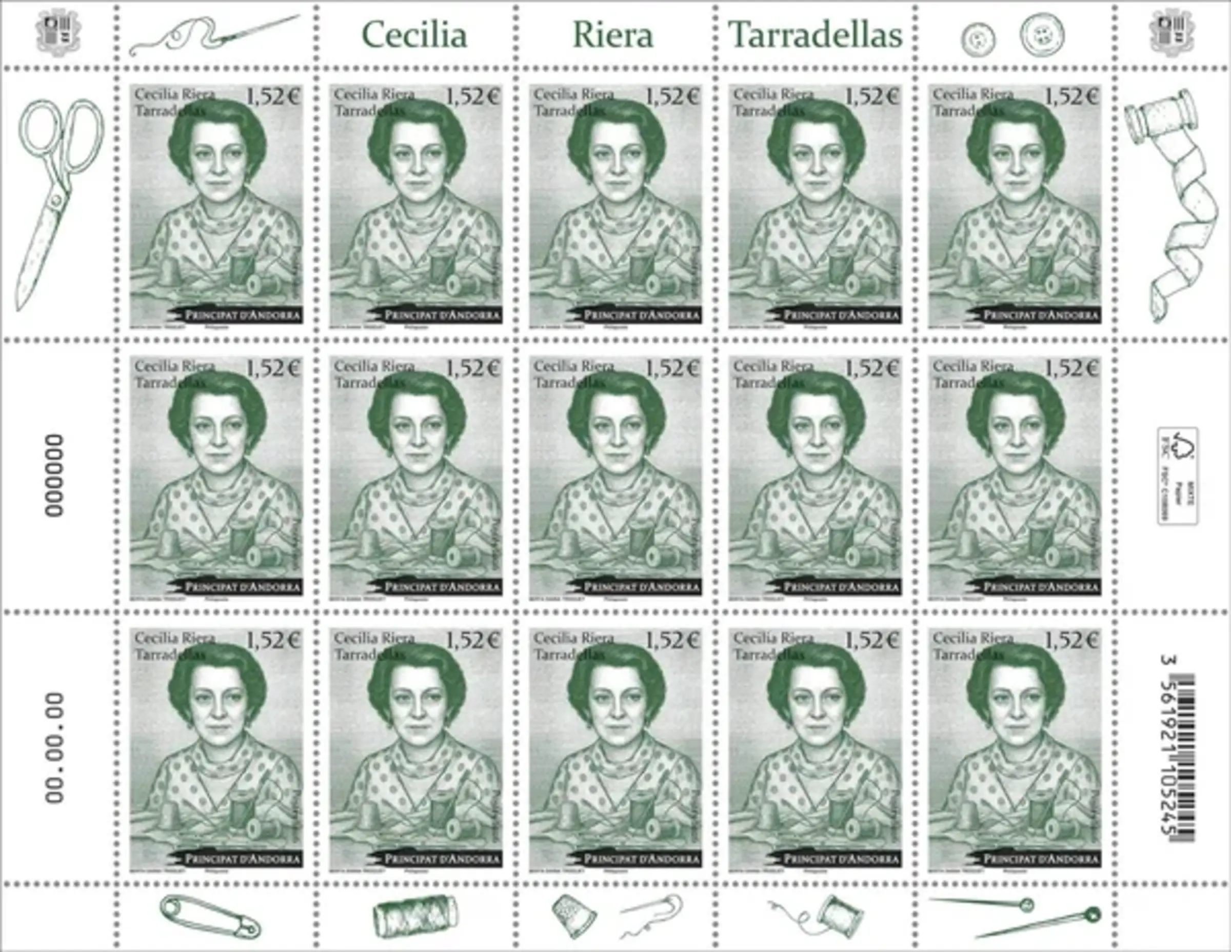Els segells de Cecília Riera Tarradellas.
