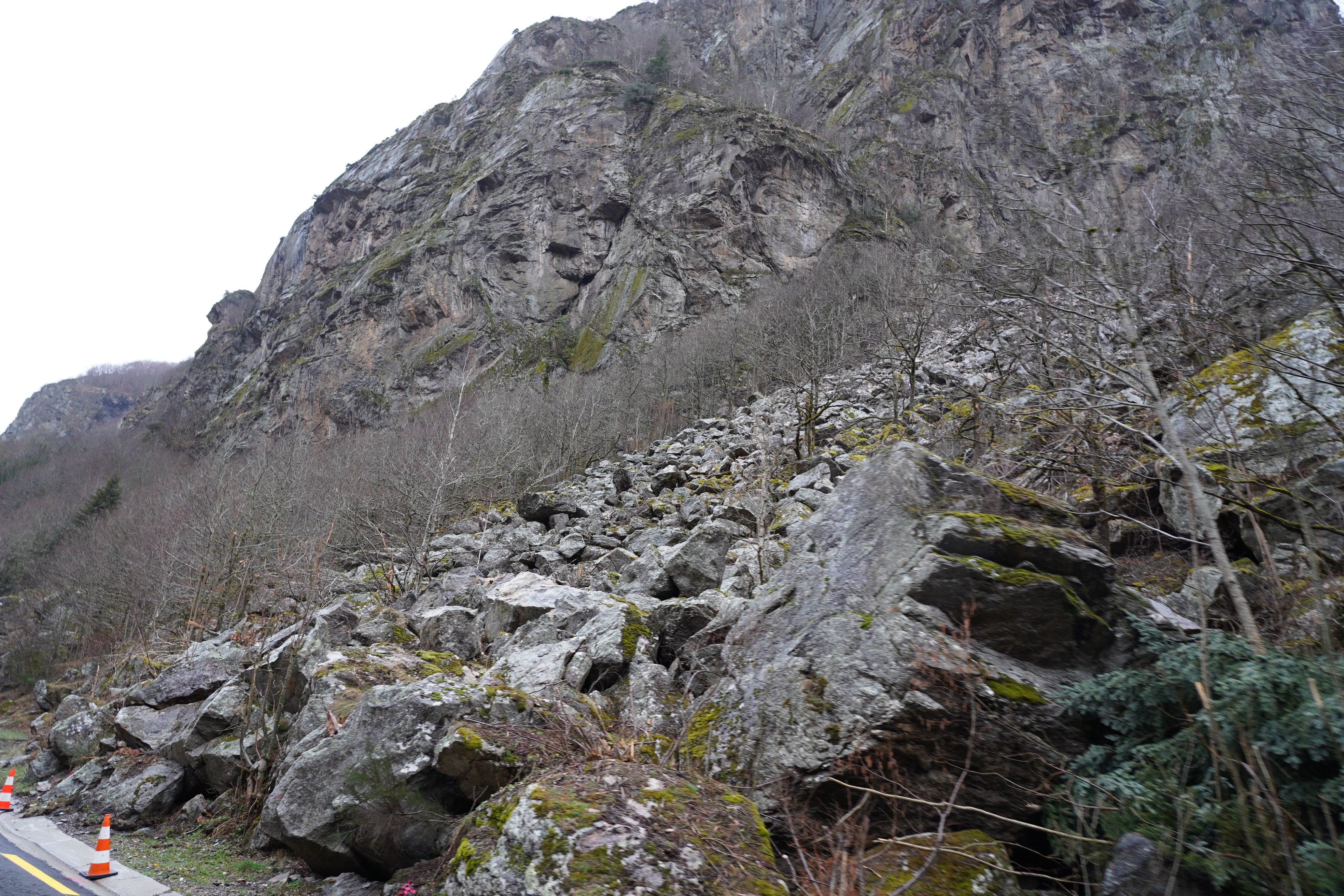 Zona on es va produir la esllavissada.