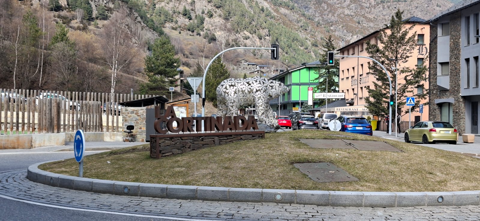 El rètol de la Cortinada.