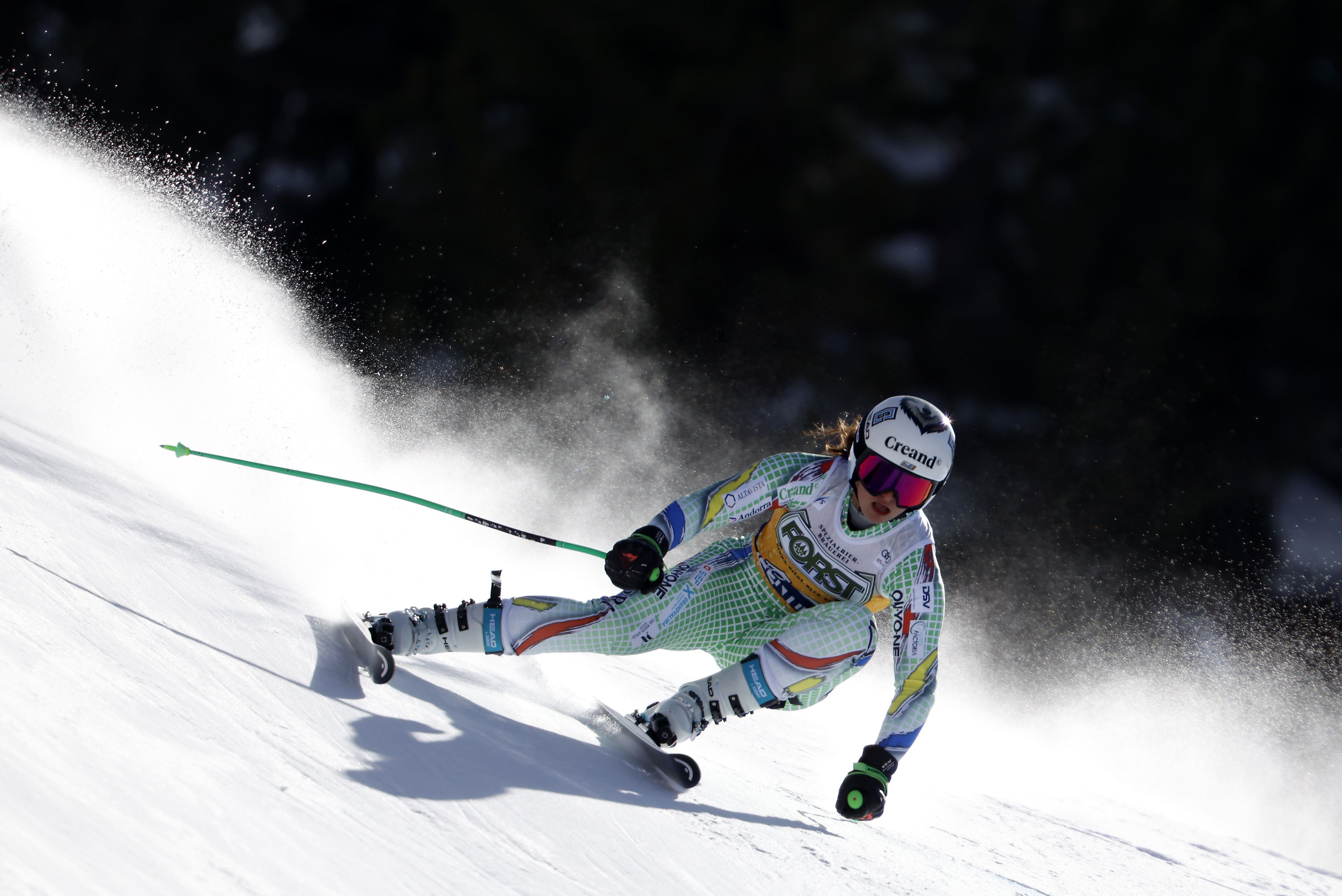 Jordina Caminal, avui al segon descens de la Copa del Món de Val di Fassa.