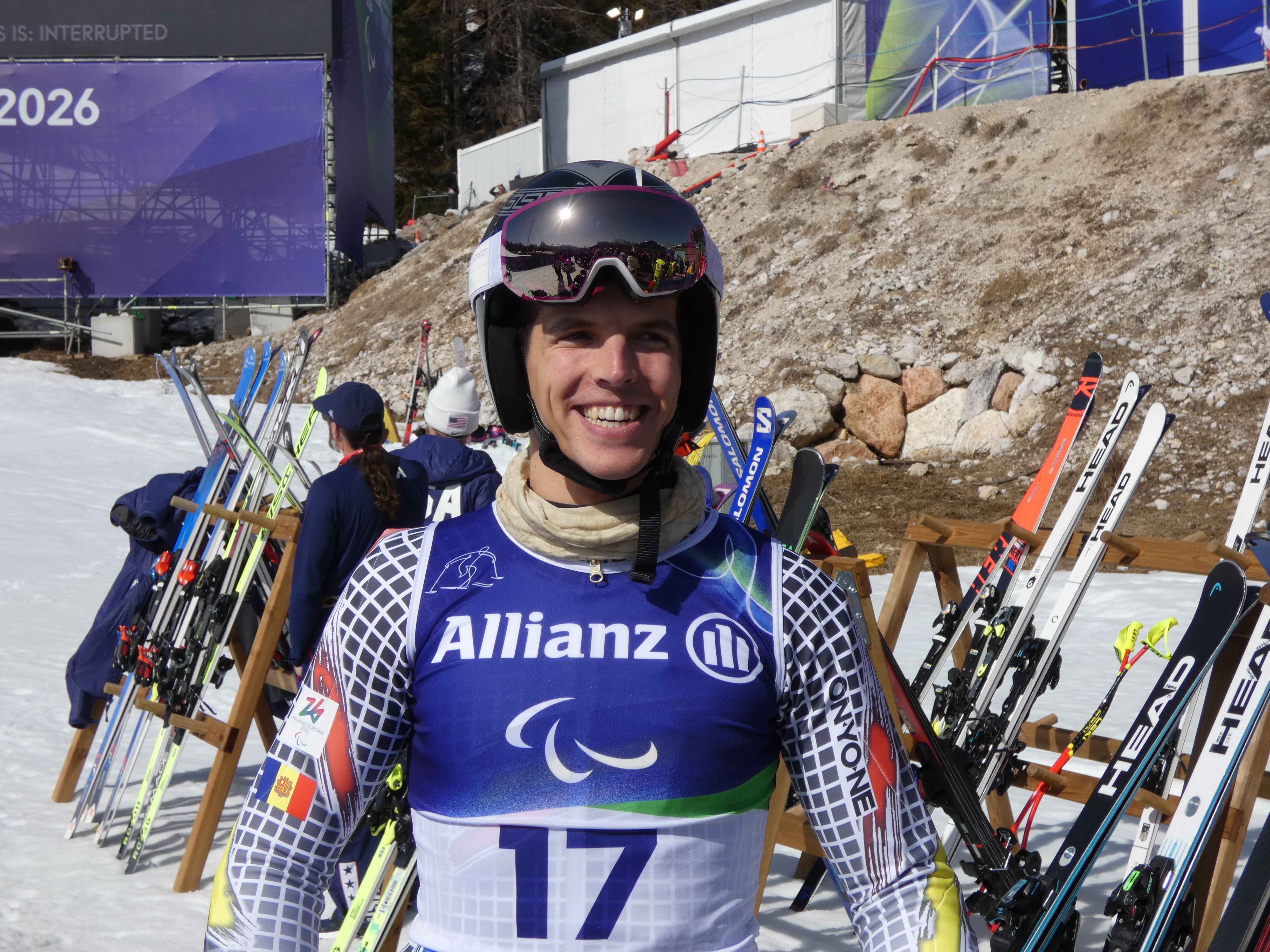 Roger Puig, radiant d'alegria en conèixer el cinquè lloc.