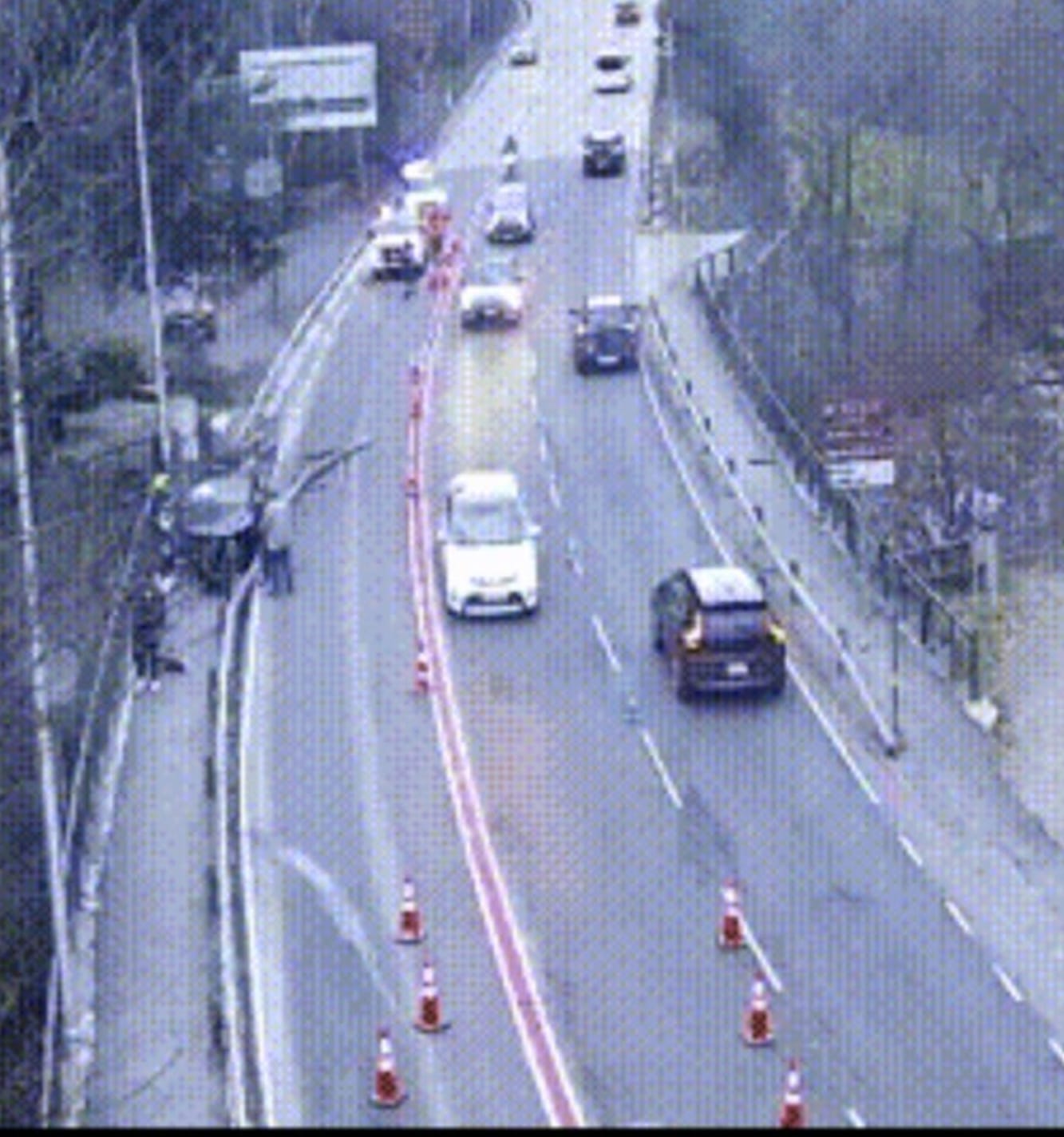 Imatge de les càmares de mobilitat amb l'accident.