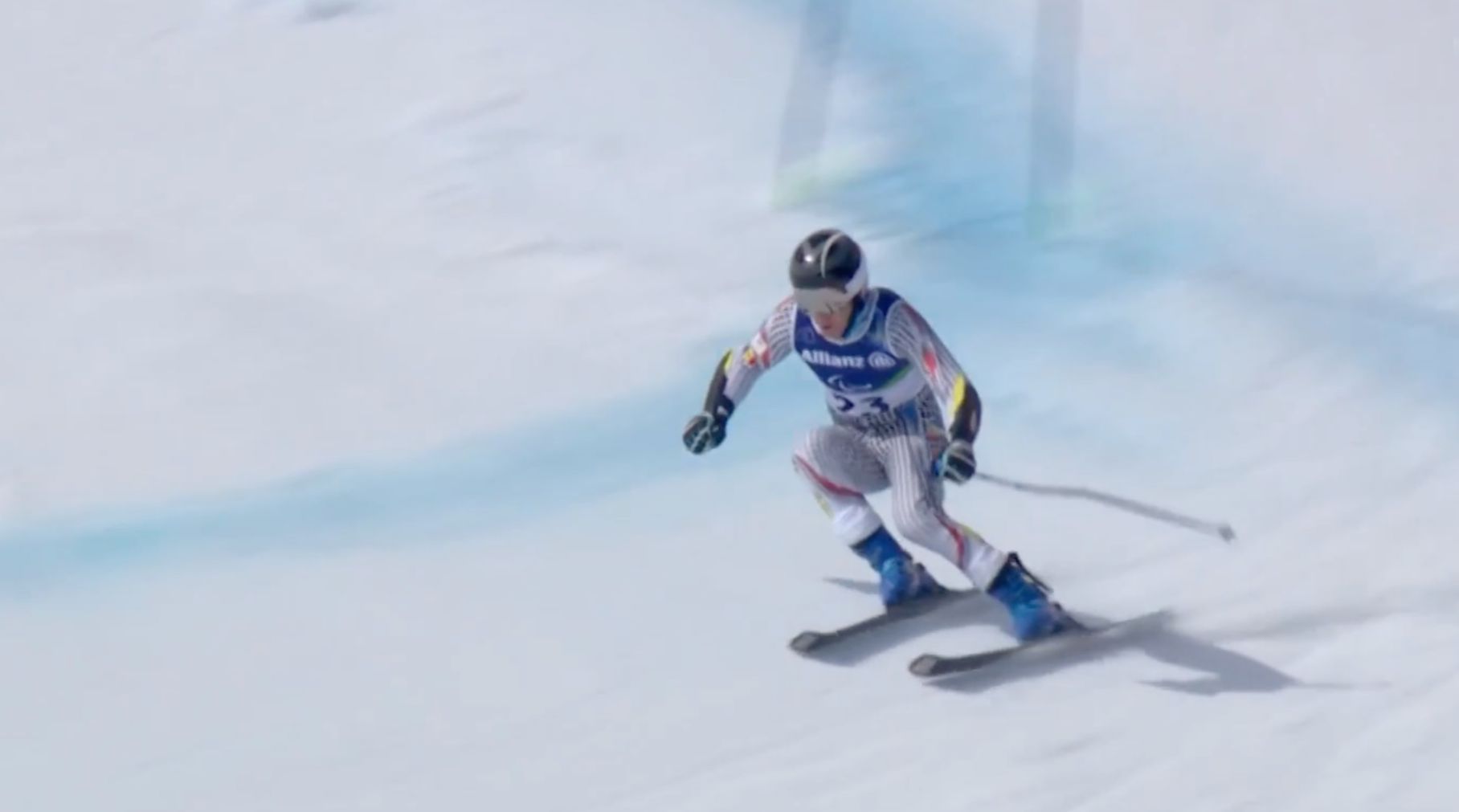 L'andorrà Roger Puig, durant la baixada del supergegant.