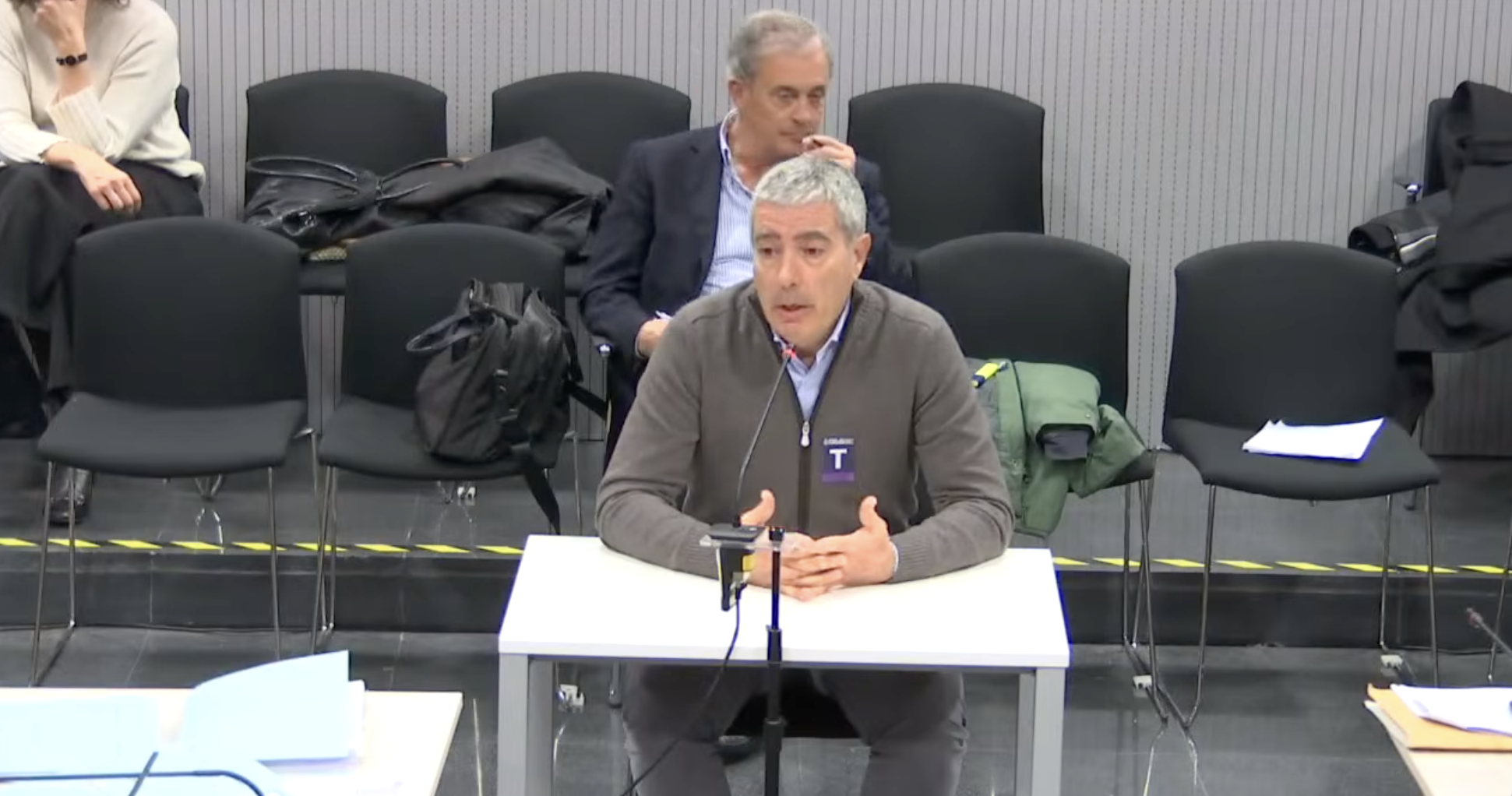 Joan Pau Miquel durant la compareixença a l'Audiència nacional espanyola per declarar en el judici del 'cas Pujol'.