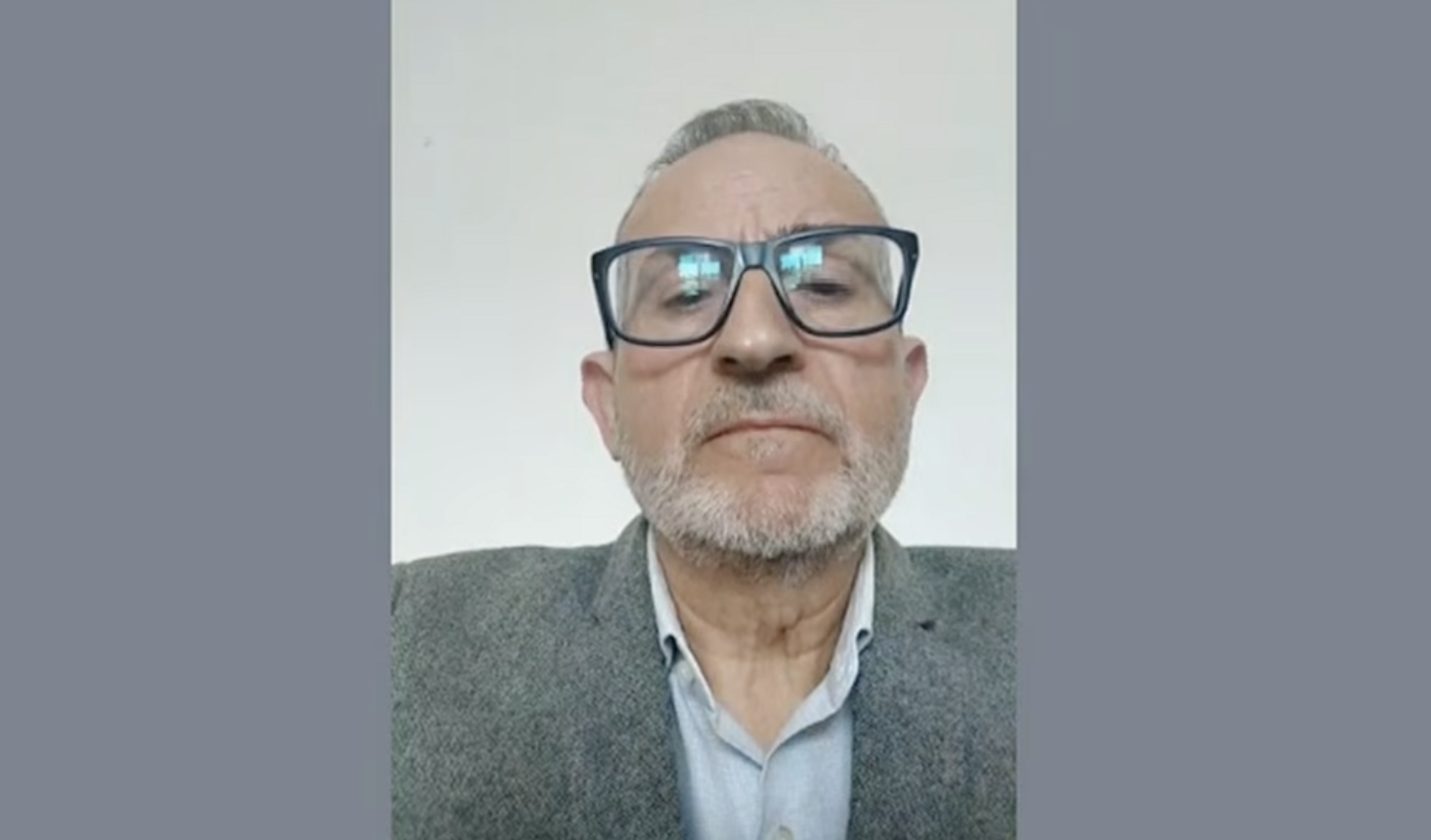 Celestino Barroso durant la declaració telemàtica d'aquest migdia davant l'Audiència nacional espanyola.