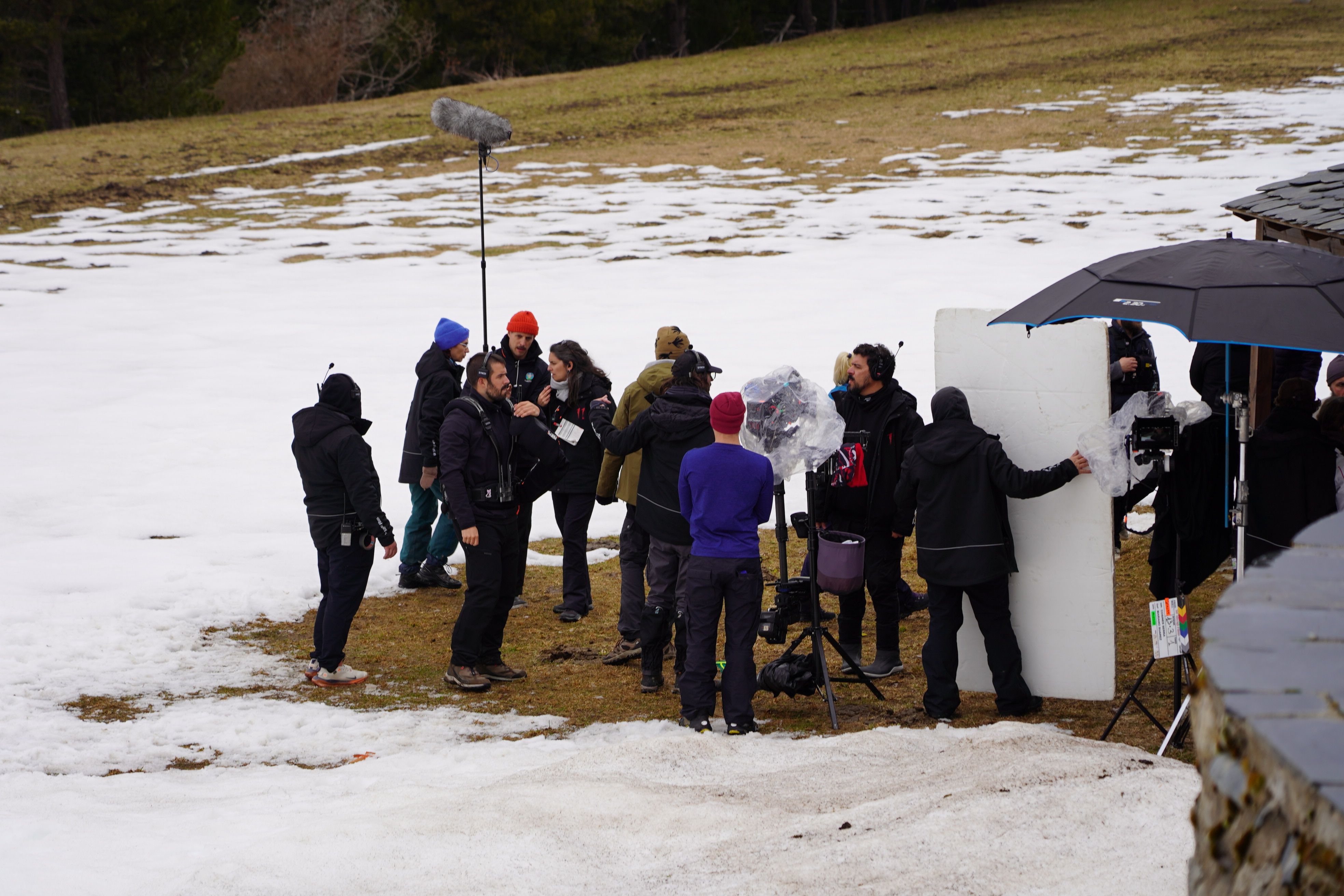 Un moment del rodatge d'aquest dimecres.