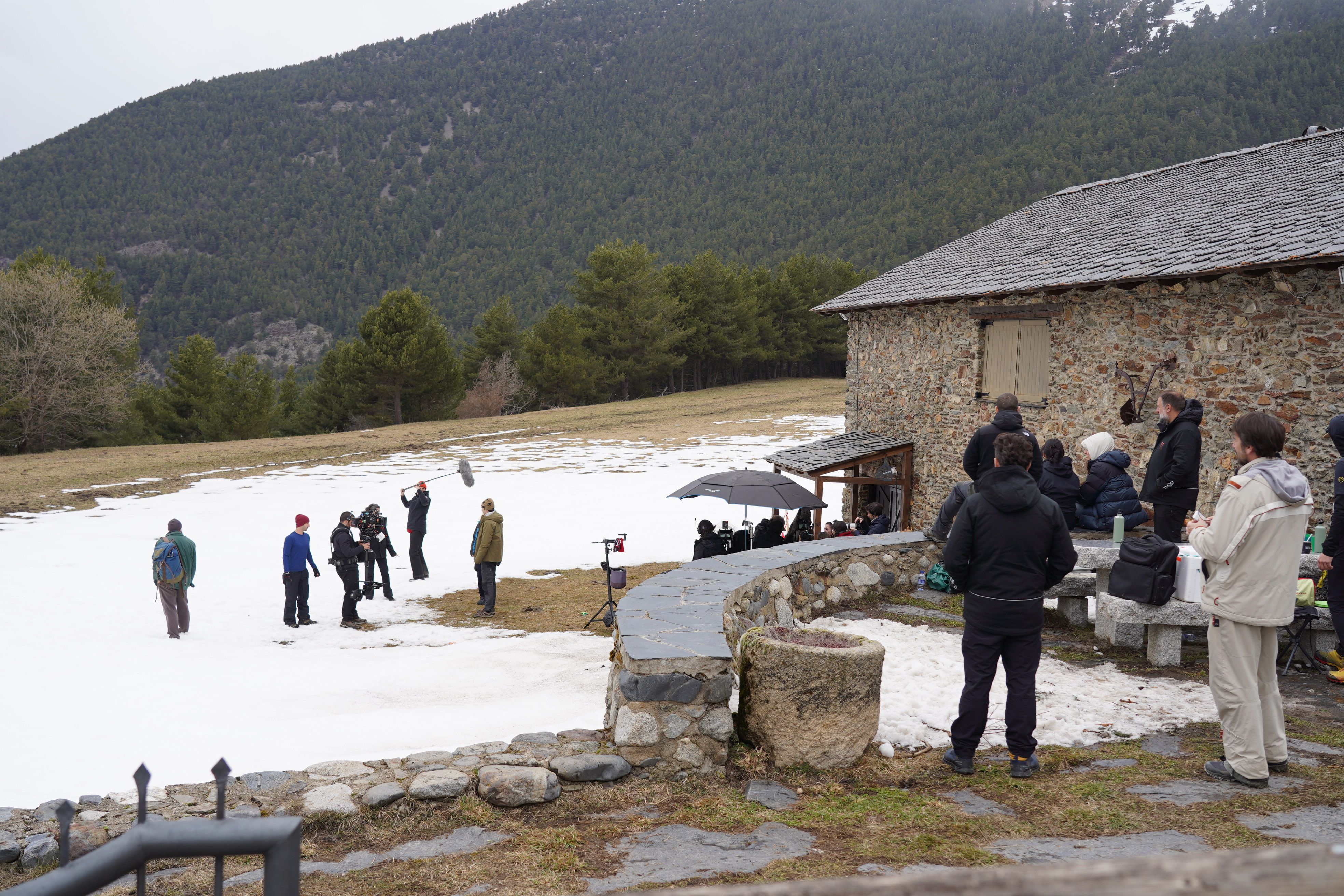 Rodatge de la pel·lícula '11'. La portaveu del Sindicat, Rebeca Bonache.