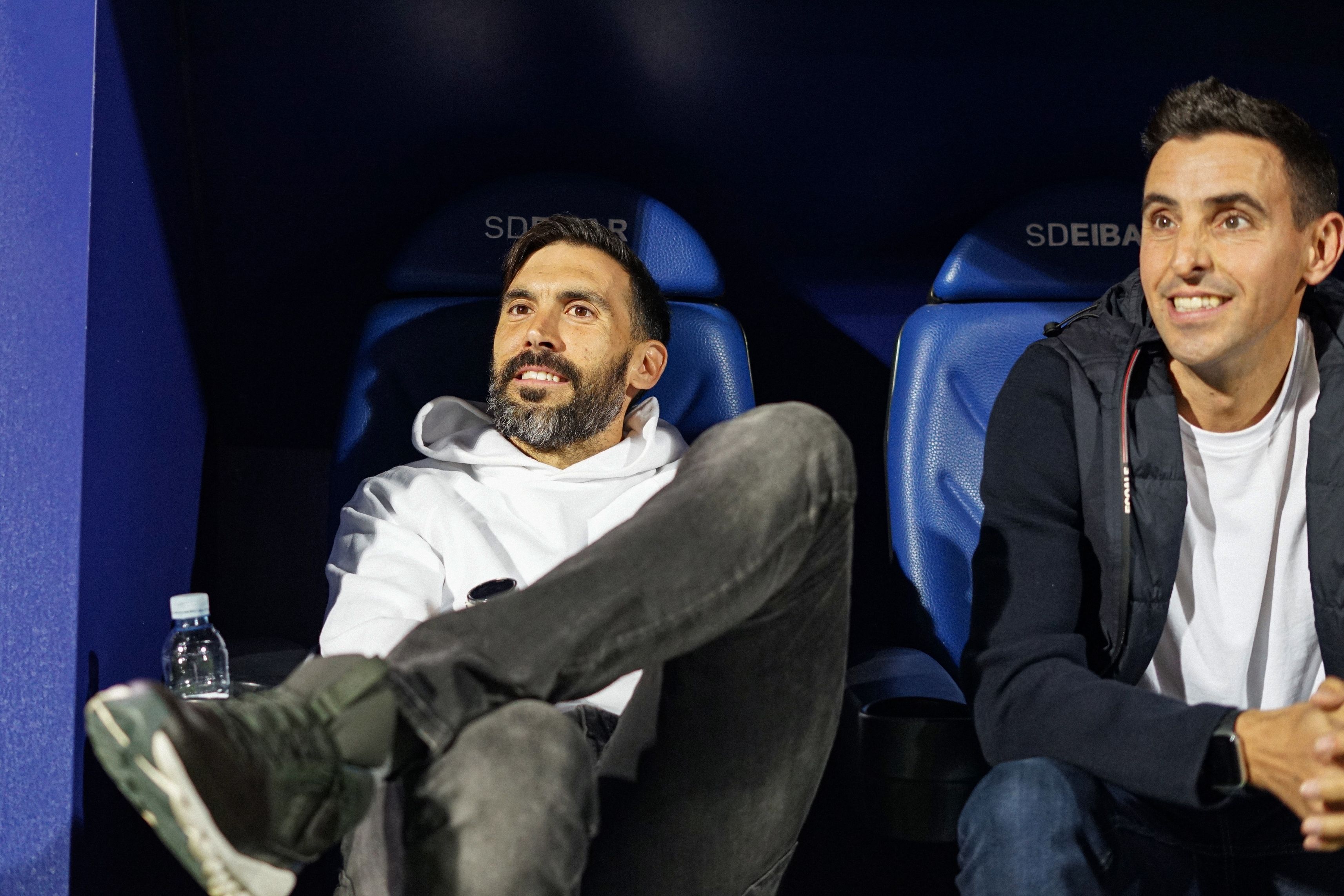 Eder Sarabia i Jon López quan entrenaven l'Andorra.