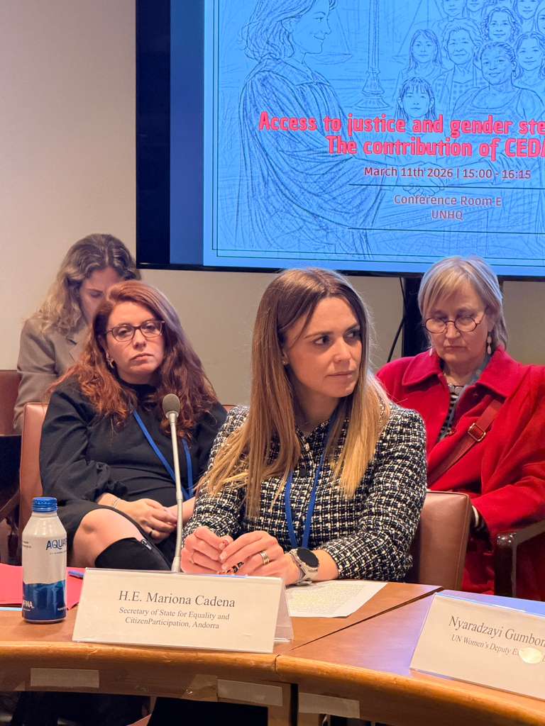 Mariona Cadena en l'esdeveniment paral·lel en què ha participat. // Govern d'Andorra