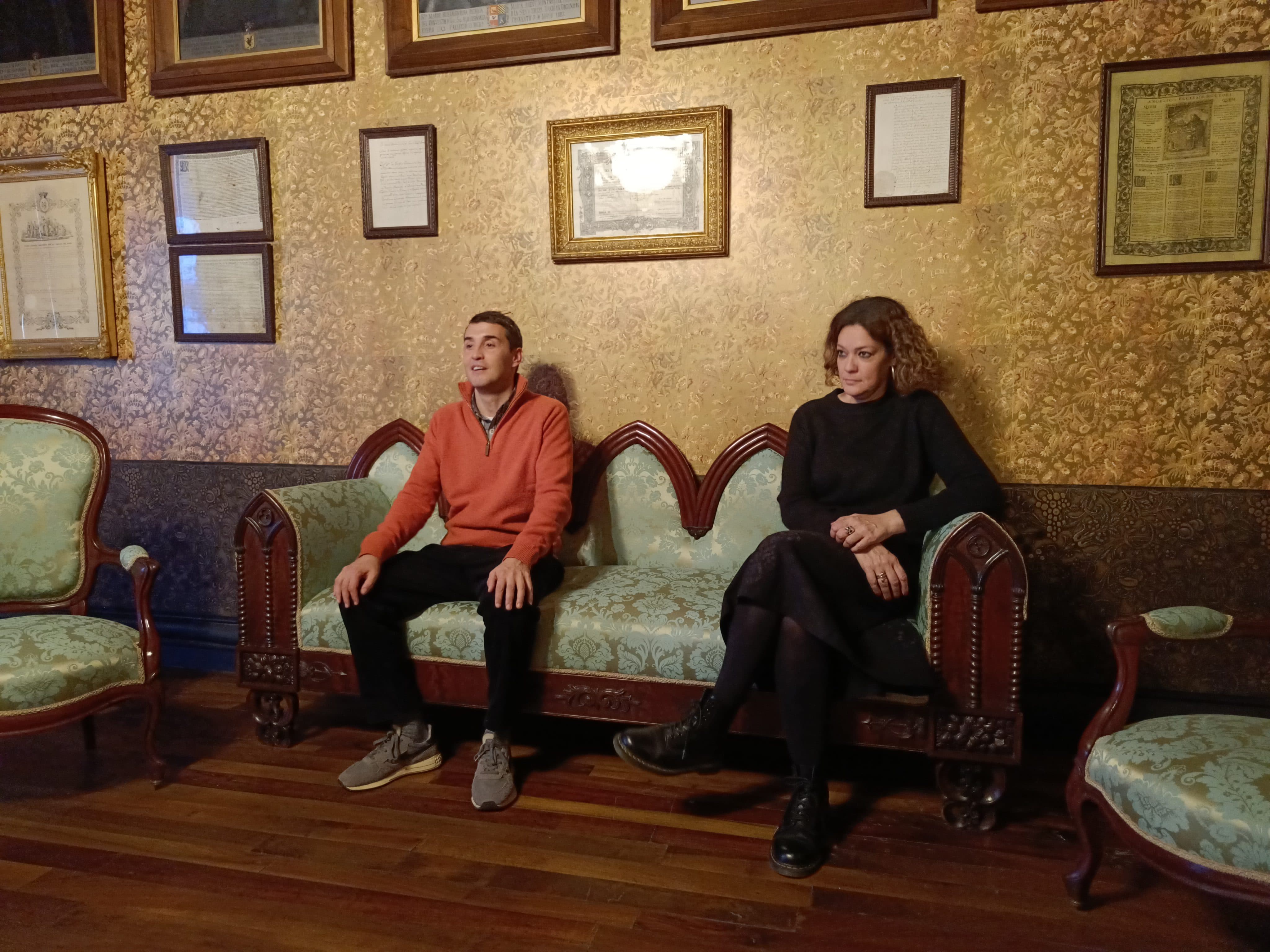 Joval i Casabella en la presentació del 'Canya als museus'.