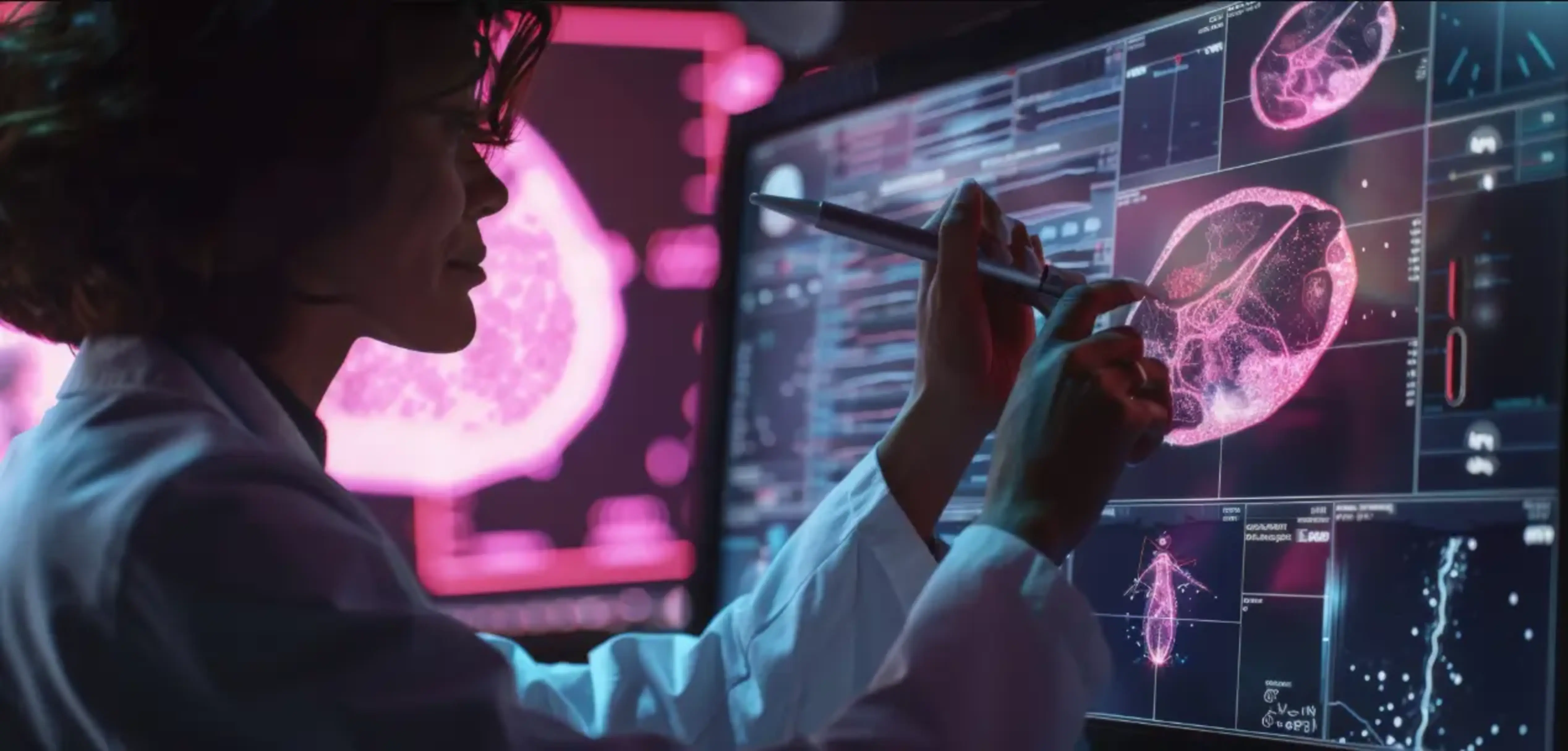 Una metgessa preparant un tractament amb hipertèrmia.