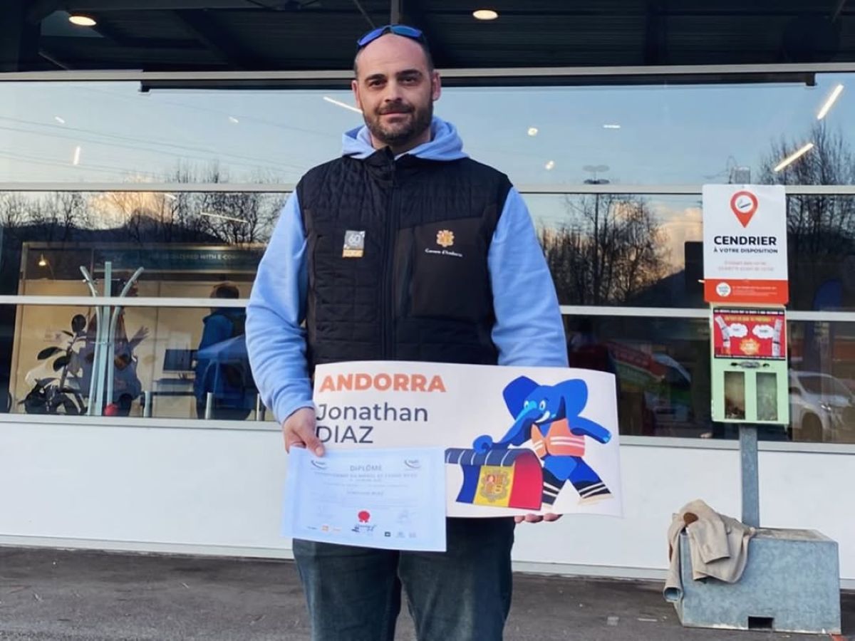 Jonathan Díaz, després de competir a Chambéry al campionat mundial de llevaneus.