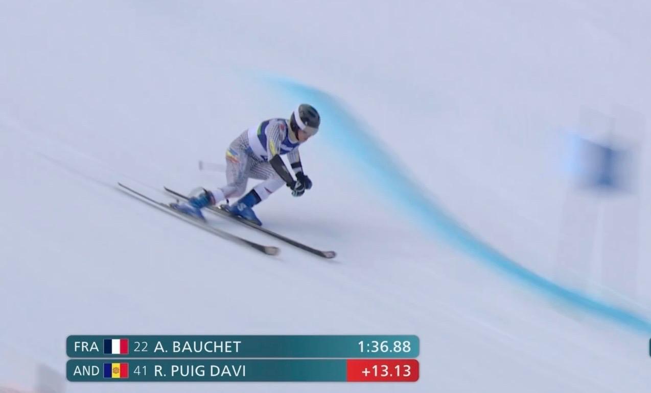 L'andorrà Roger Puig, durant la segona mànega del gegant.