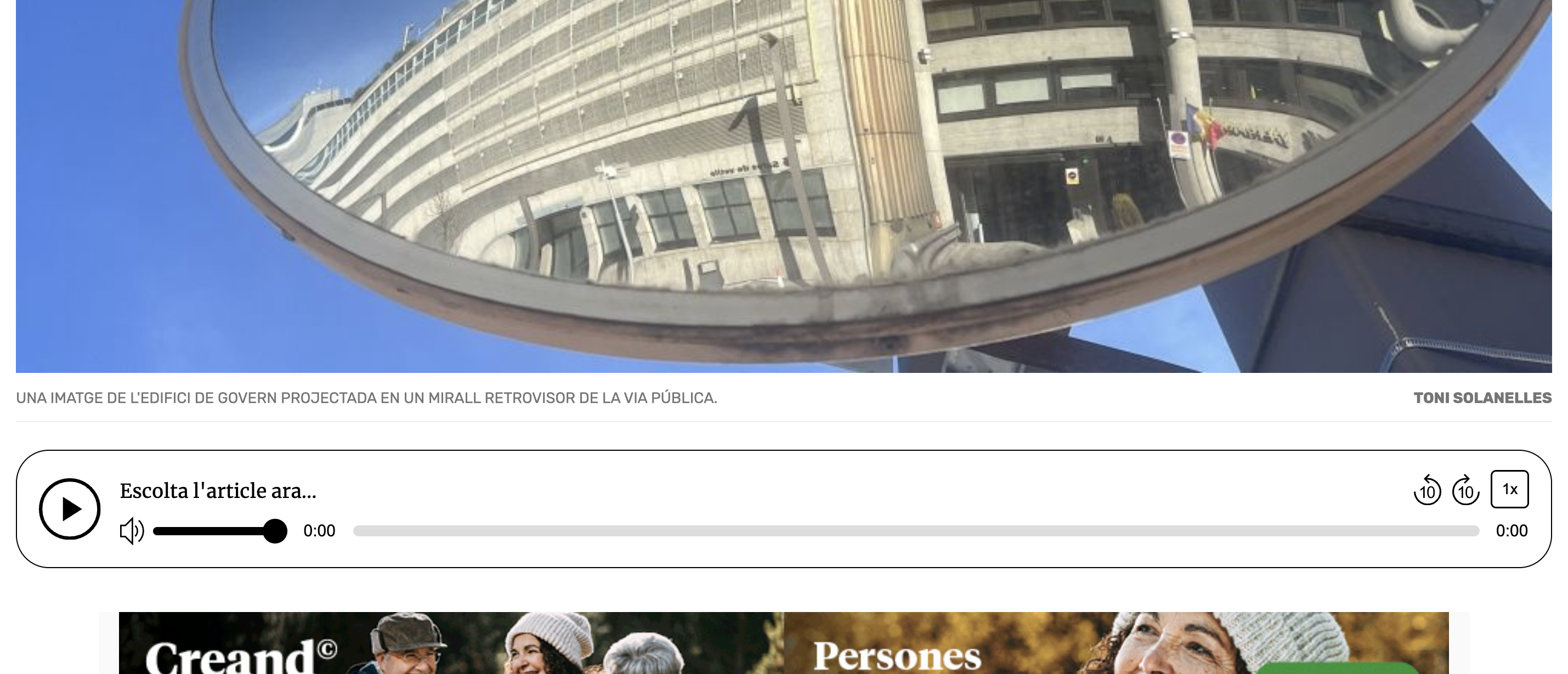 La funció que permet escoltar els articles.