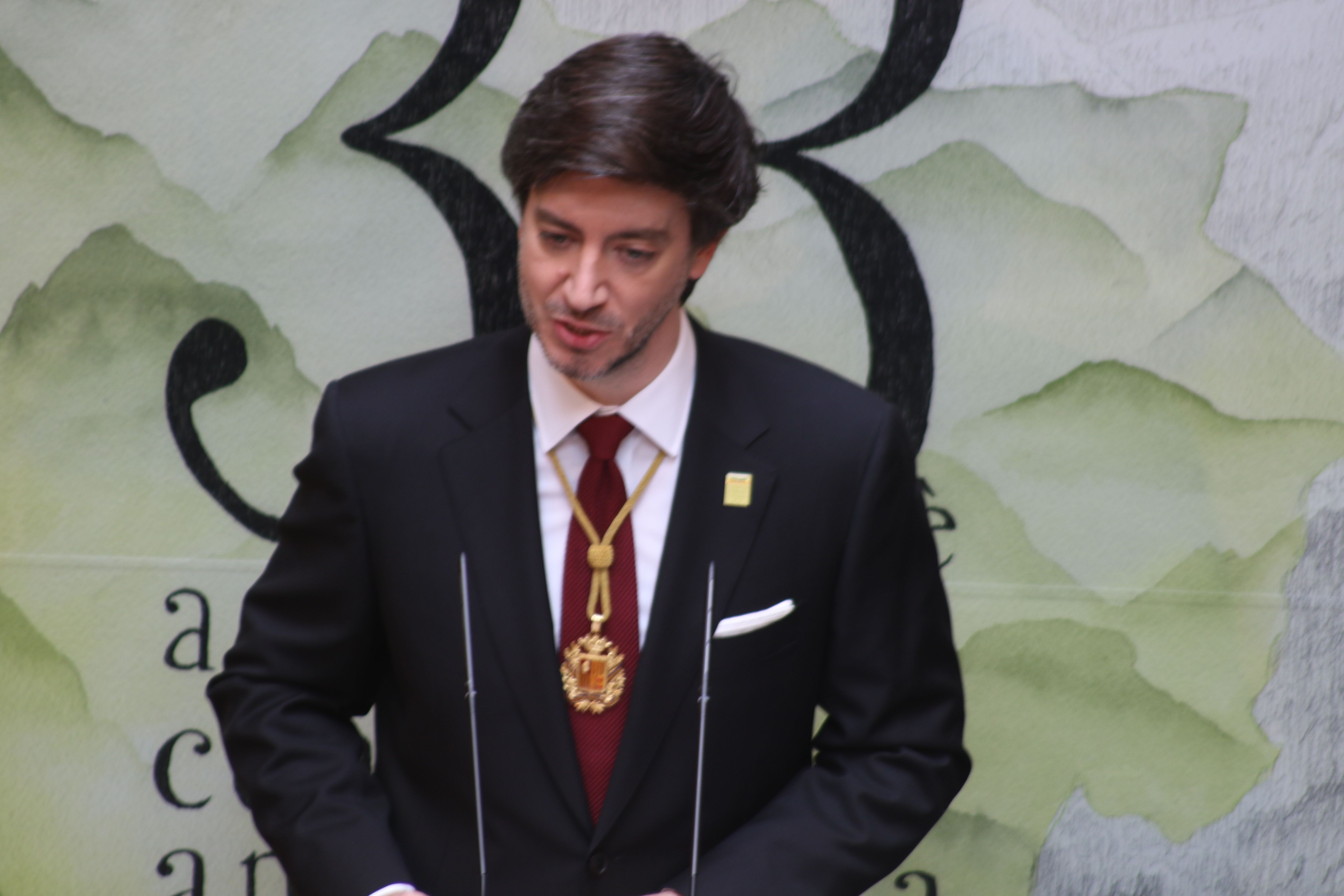 Carles Ensenyat durant el discurs. 