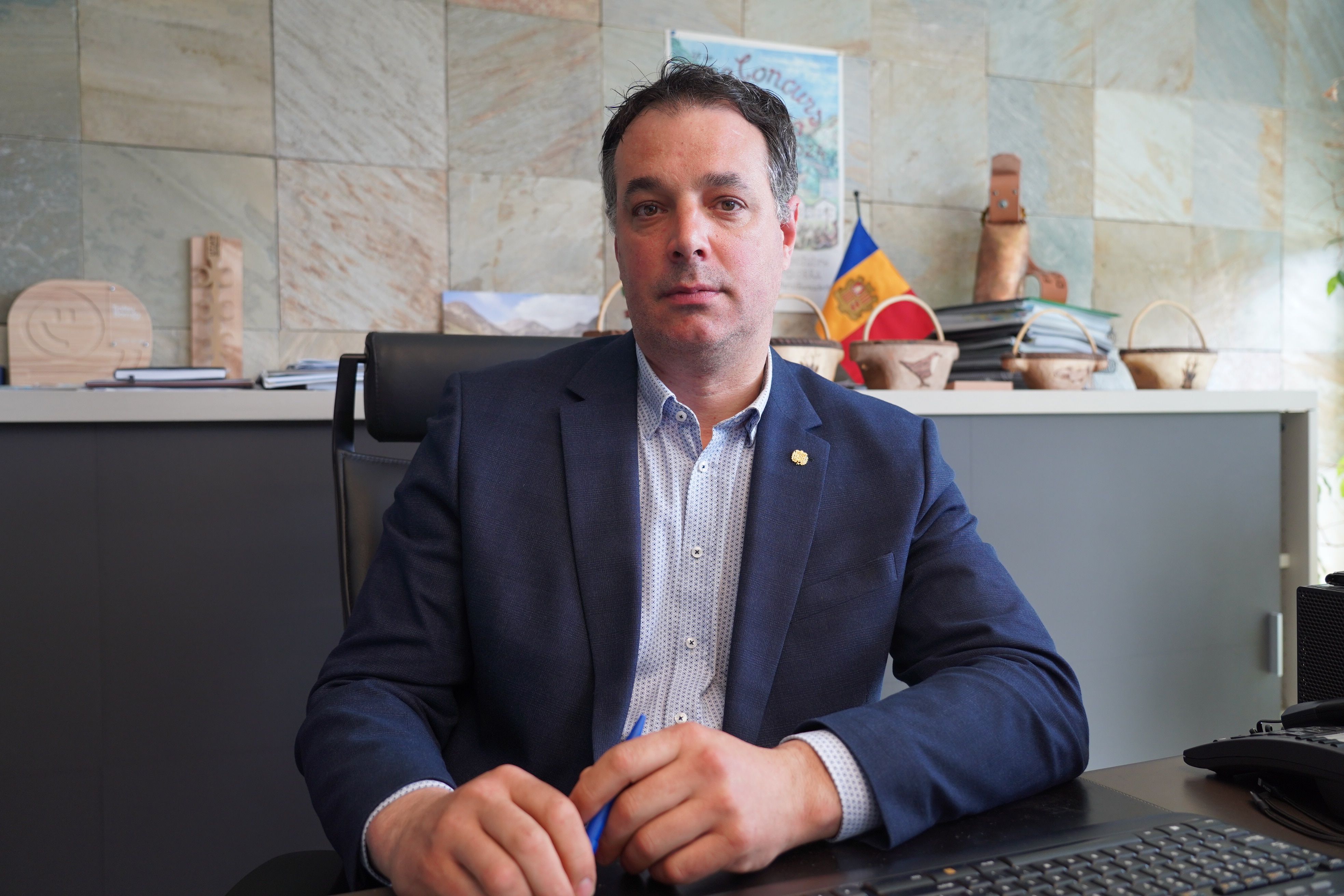 Eduard Betriu durant l'entrevista. // M. P.