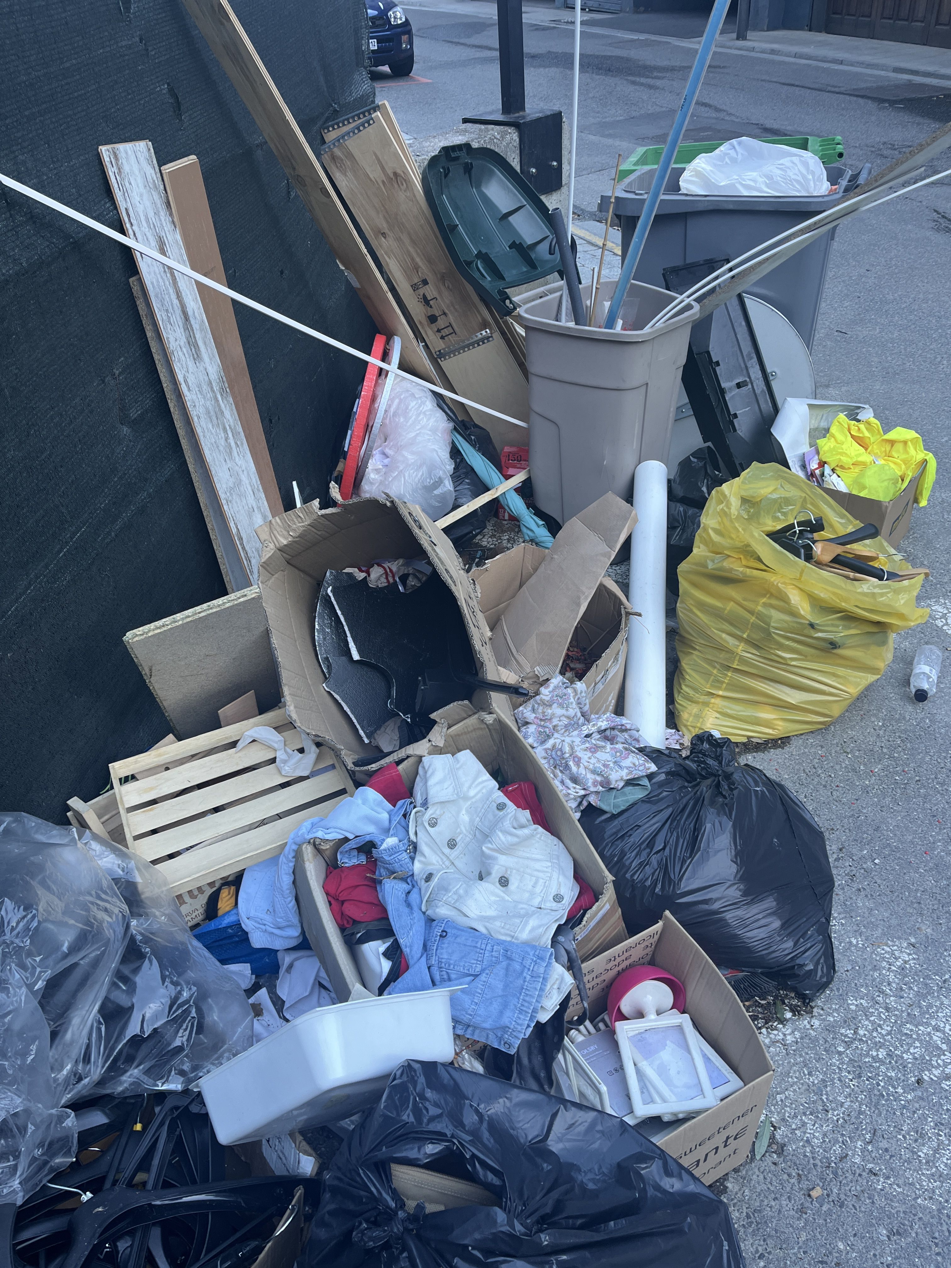 Tot tipus de deixalles llançades al carrer. // J. A. Tot tipus de deixalles llançades al carrer. // J. A.