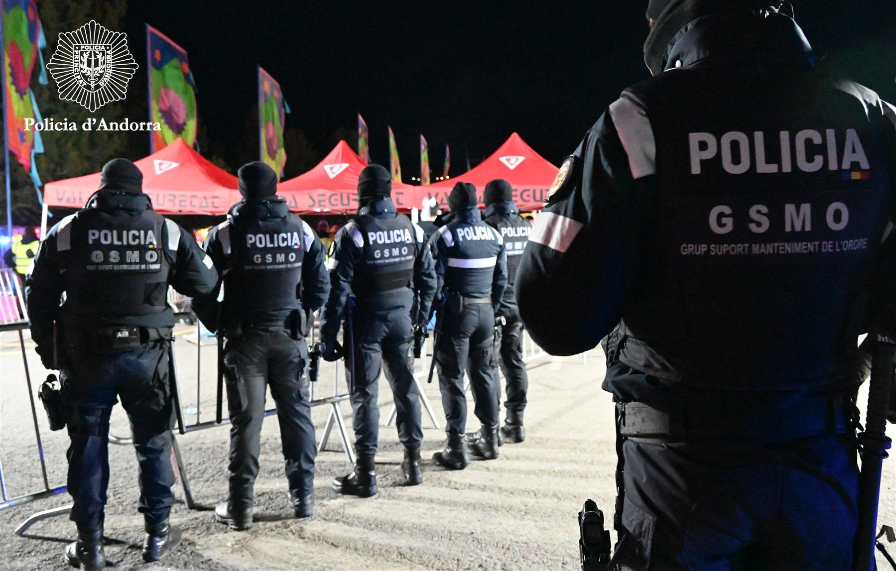 Agents de policia controlant l’accés en un dels festivals.