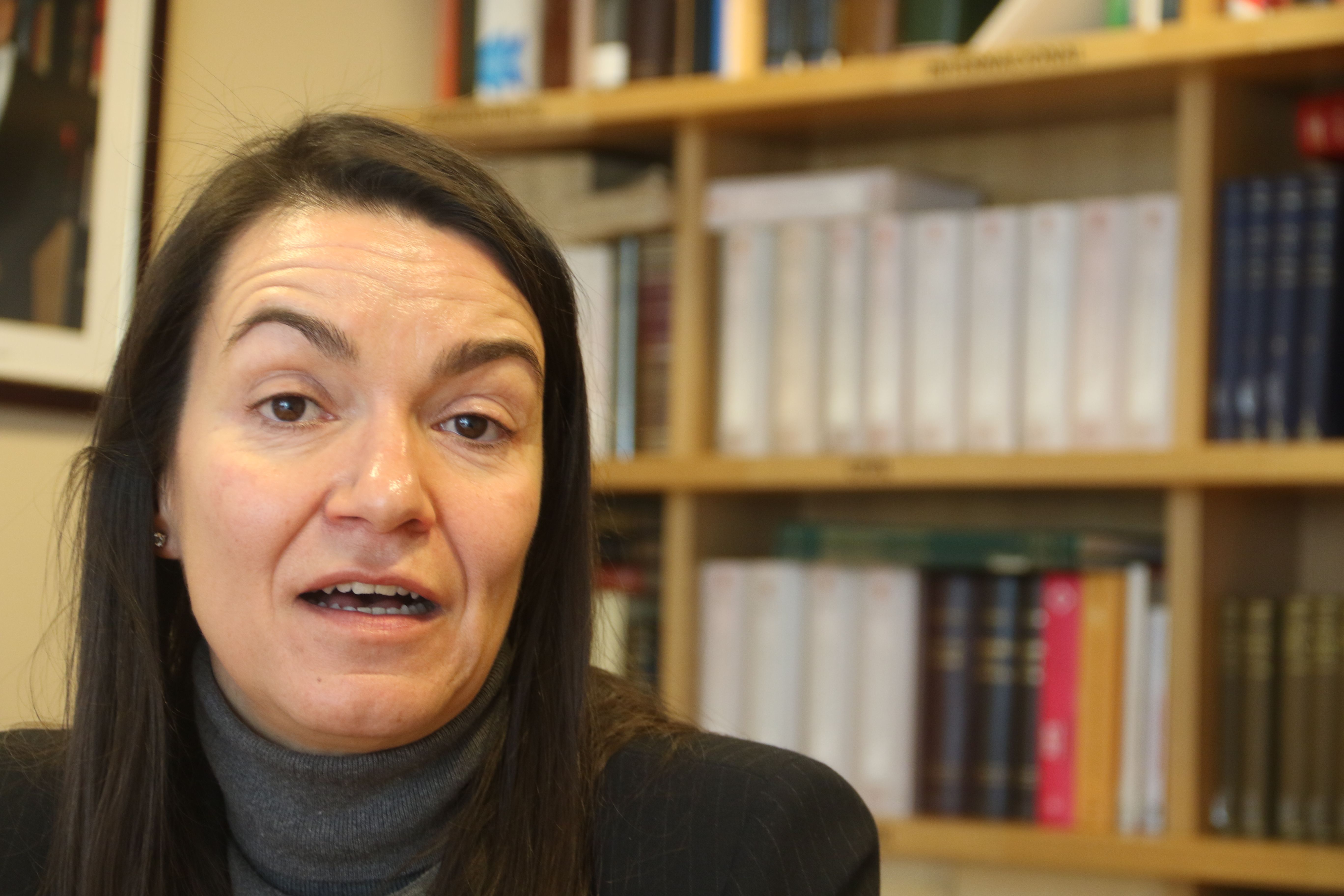 Margarida Marticella durant l'entrevista. Margarida Marticella durant l'entrevista.