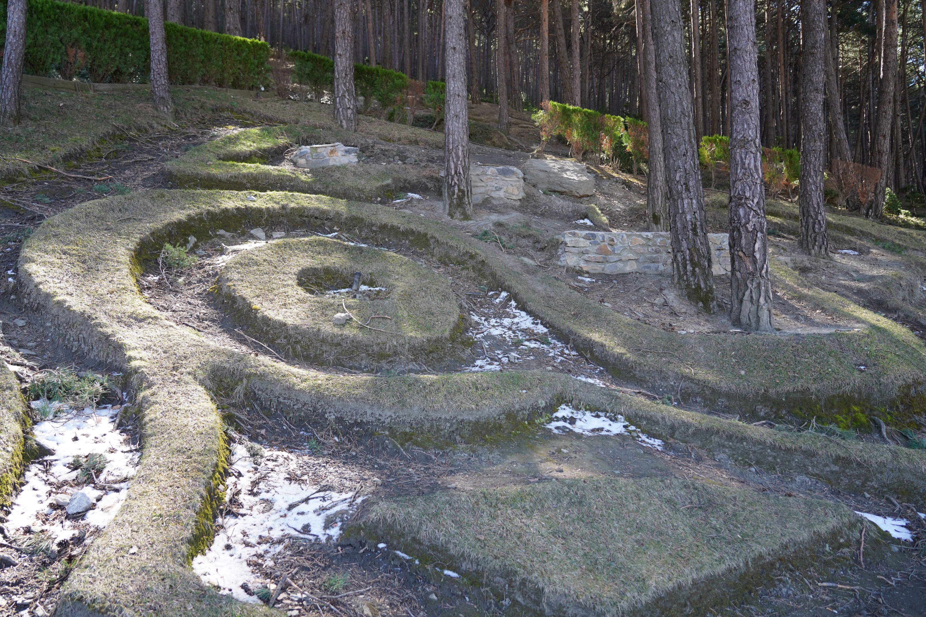 Els jardins de Juberri sense escultures.
