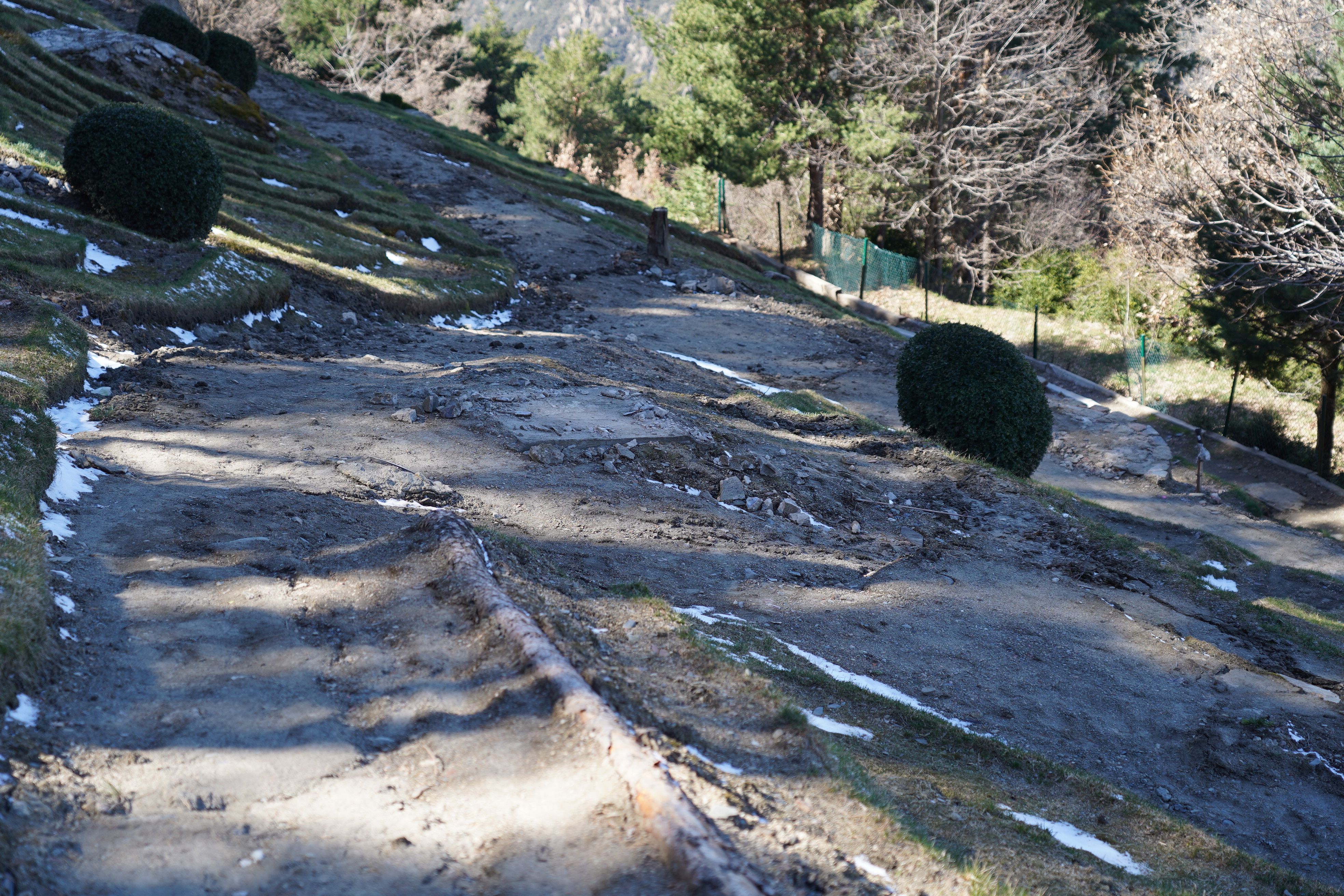 Els jardins de Juberri sense escultures.