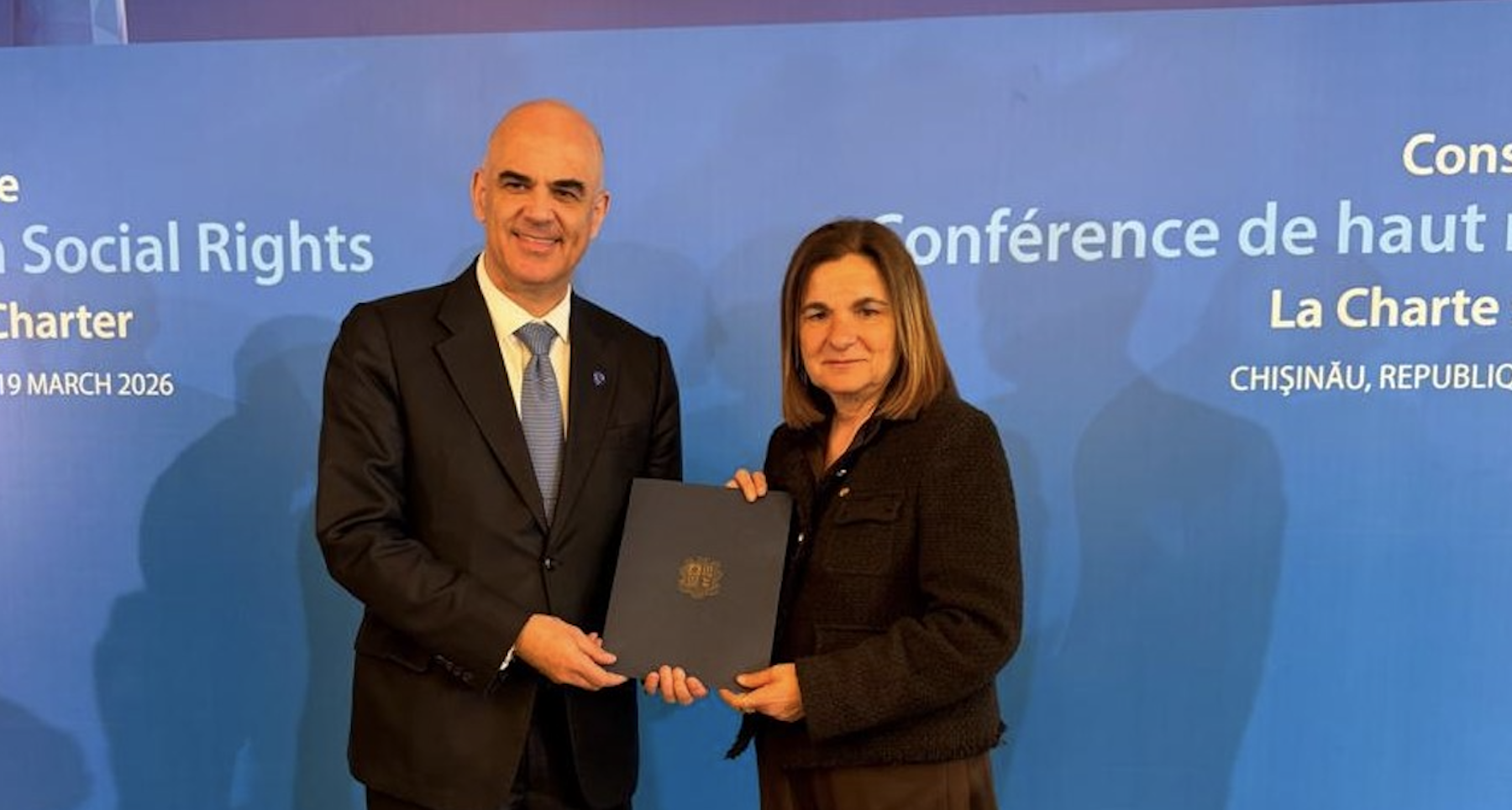 Marín amb Alain Berset, secretari general del Consell d’Europa.