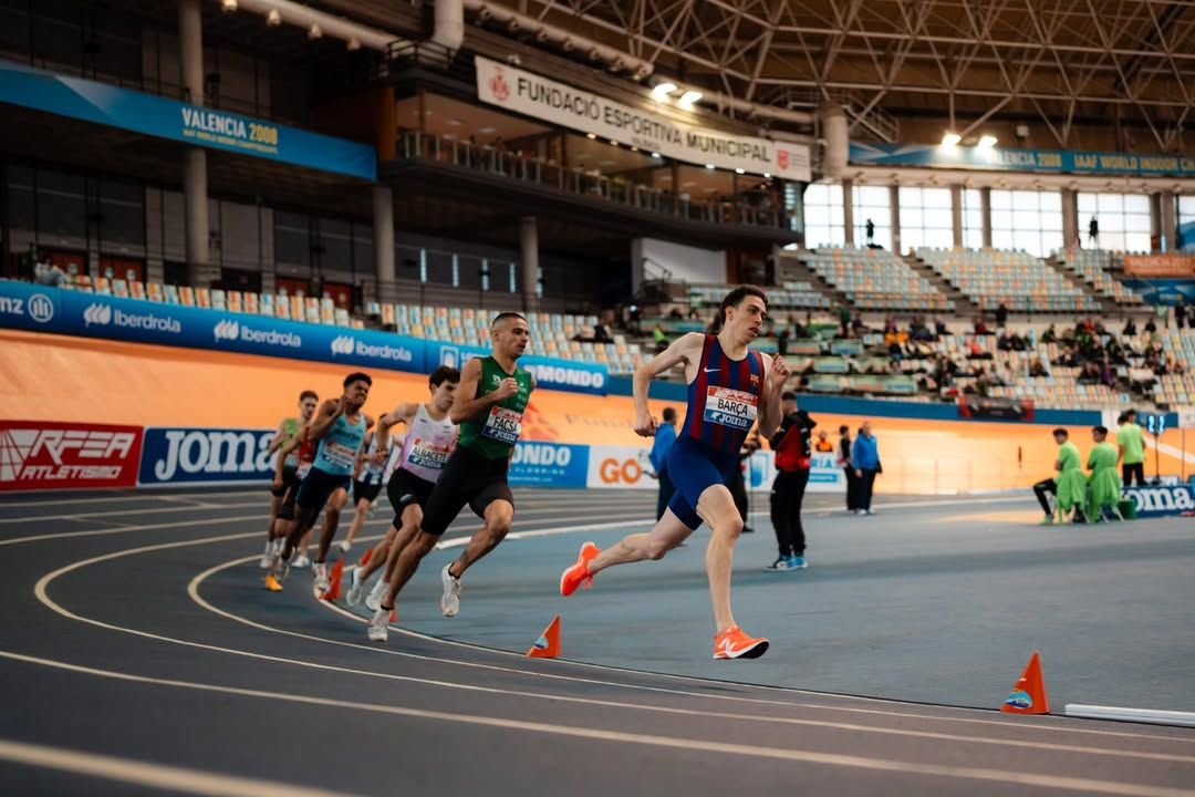 L'atleta andorrà del Barça, Pol Moya, en una cursa recent. 