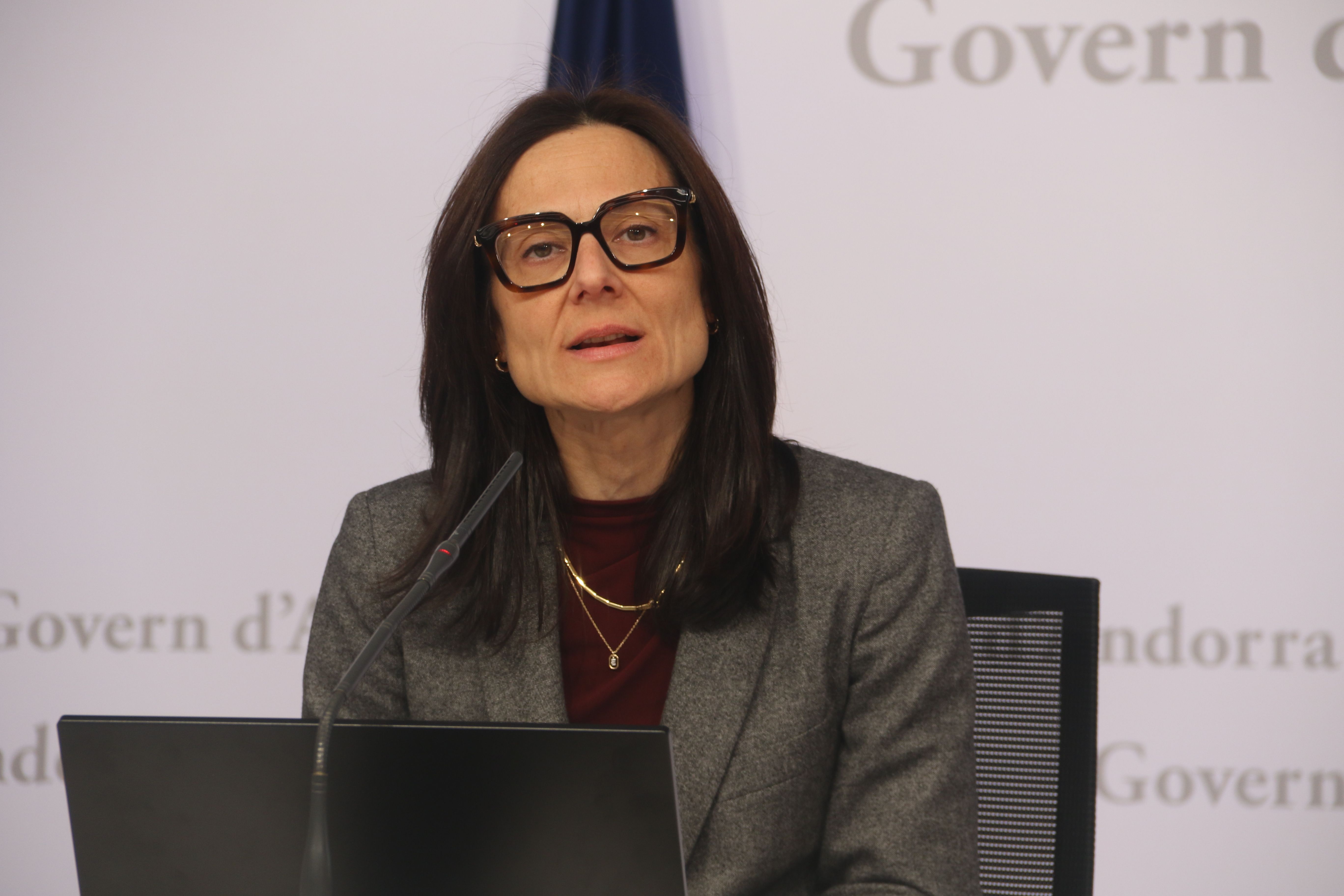 LA MINISTRA ESTER MOLNÉ EXPOSANT ELS CANVIS AL CODI PENAL.