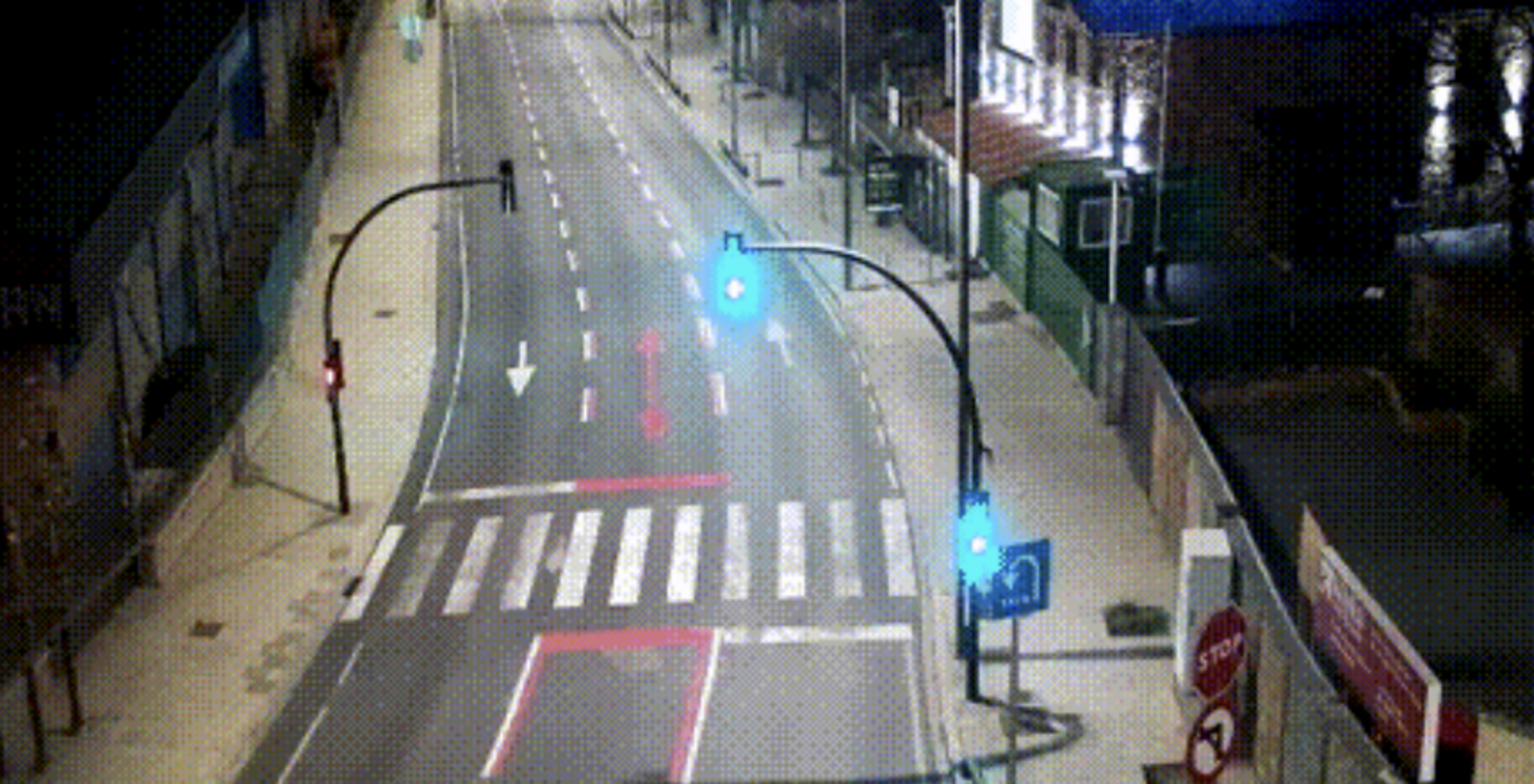 Una imatge de Mobilitat de la zona del vial del Pobladó, aquest dilluns a la nit.