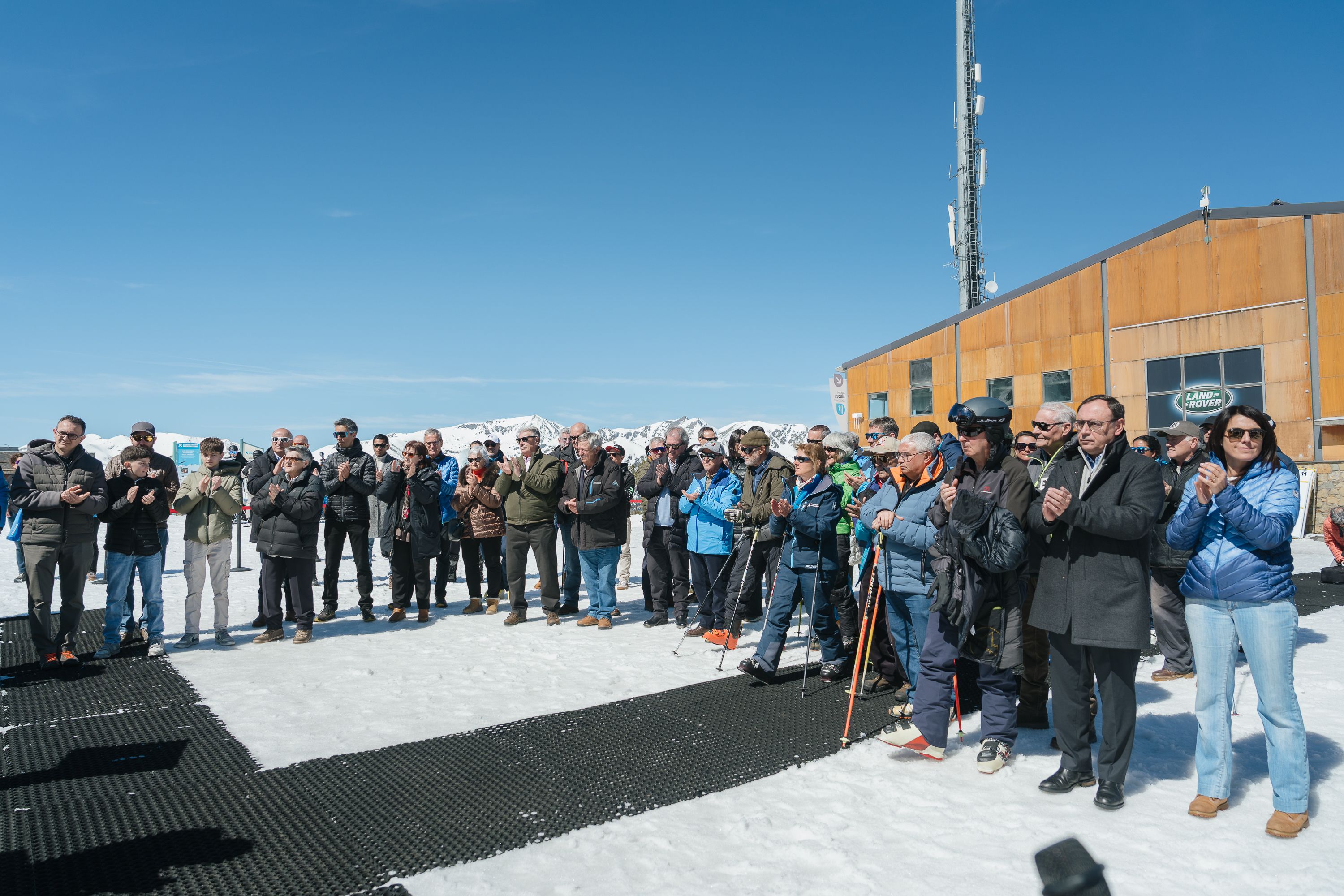 Homenatge als fundadors de l'escola esquí de Soldeu.