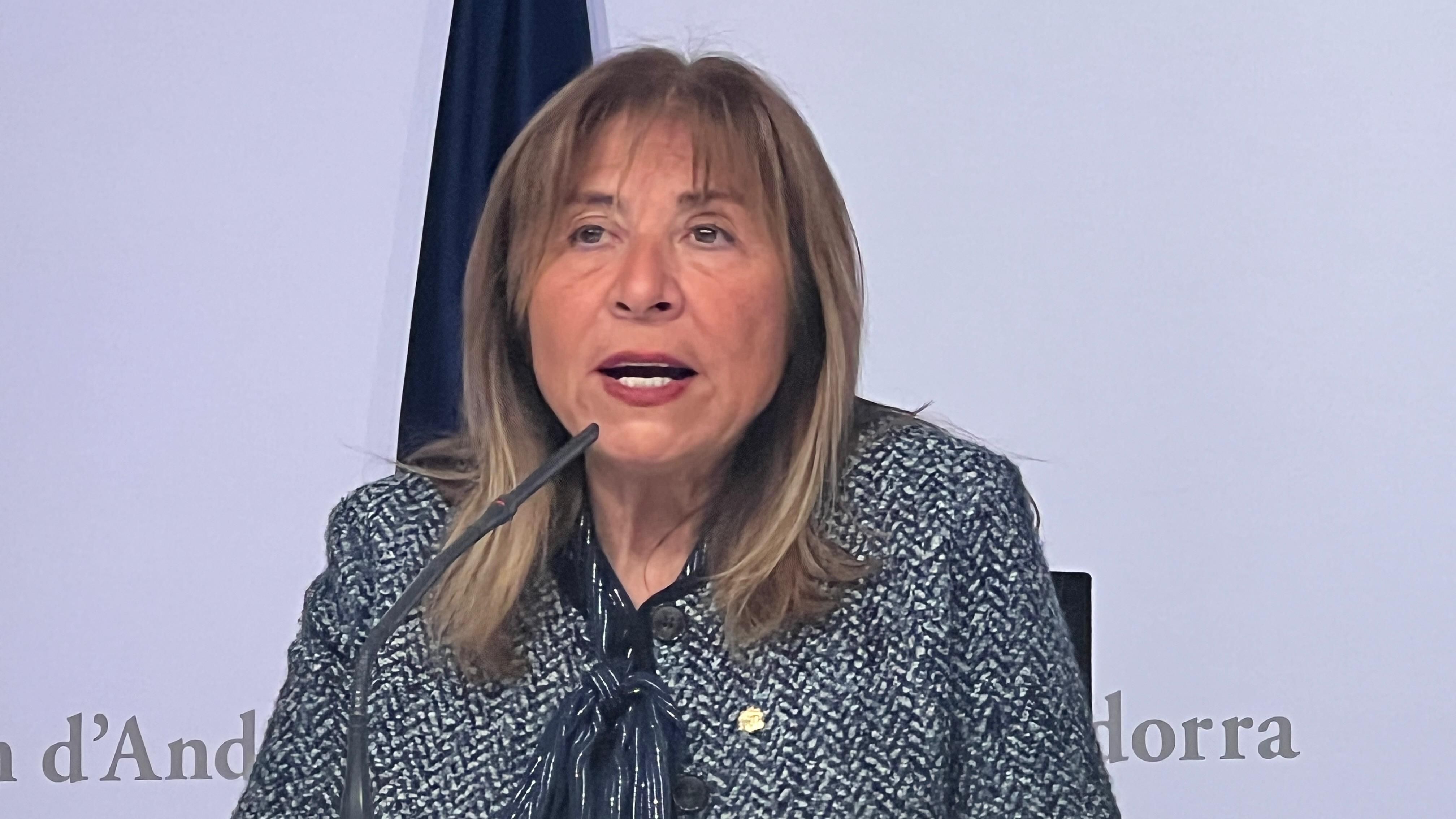 La ministra de presidència, economia, habitatge i treball, Conxita Marsol.