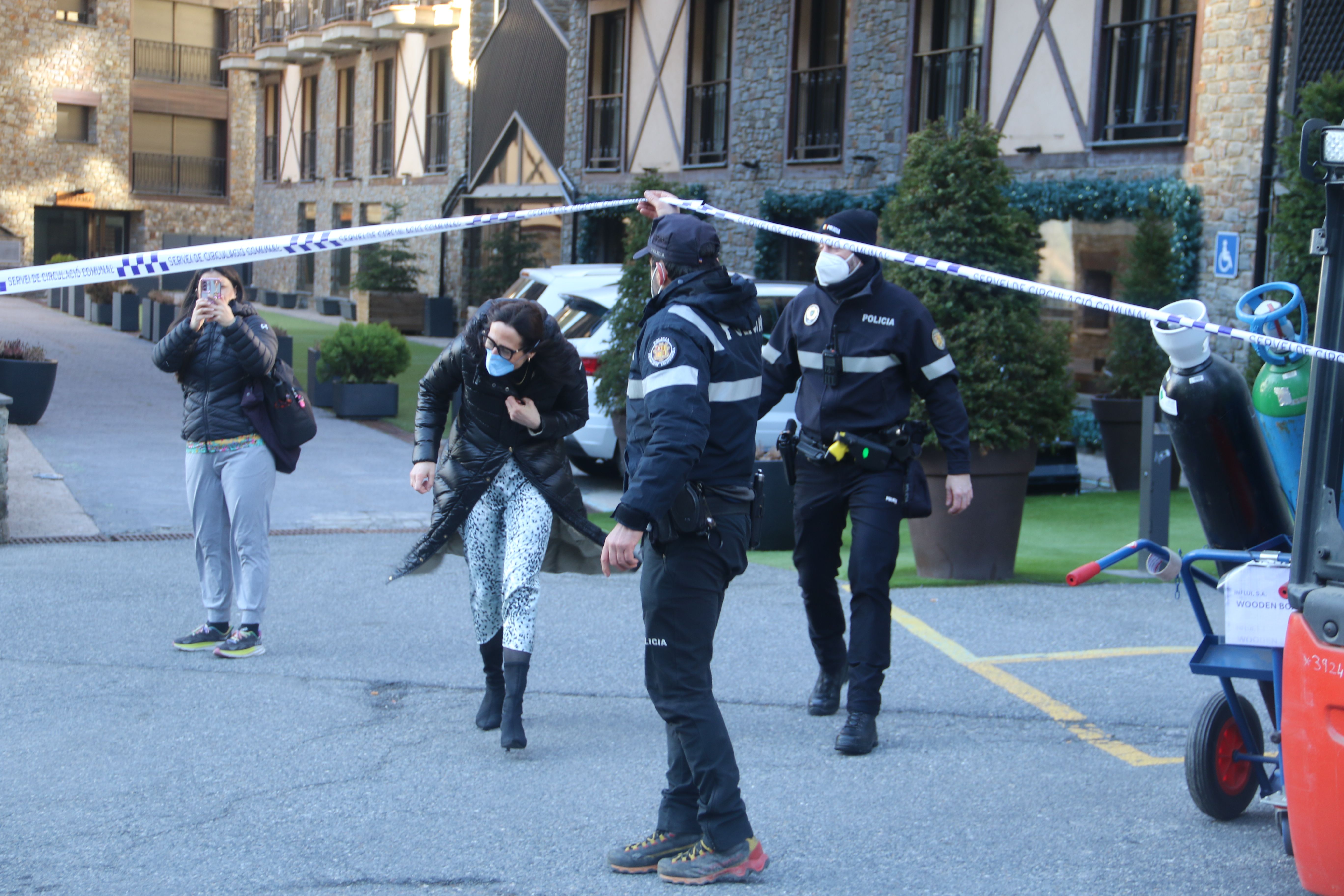 La ministra d'Interior arribant a Arinsal. La ministra d'Interior arribant a Arinsal.