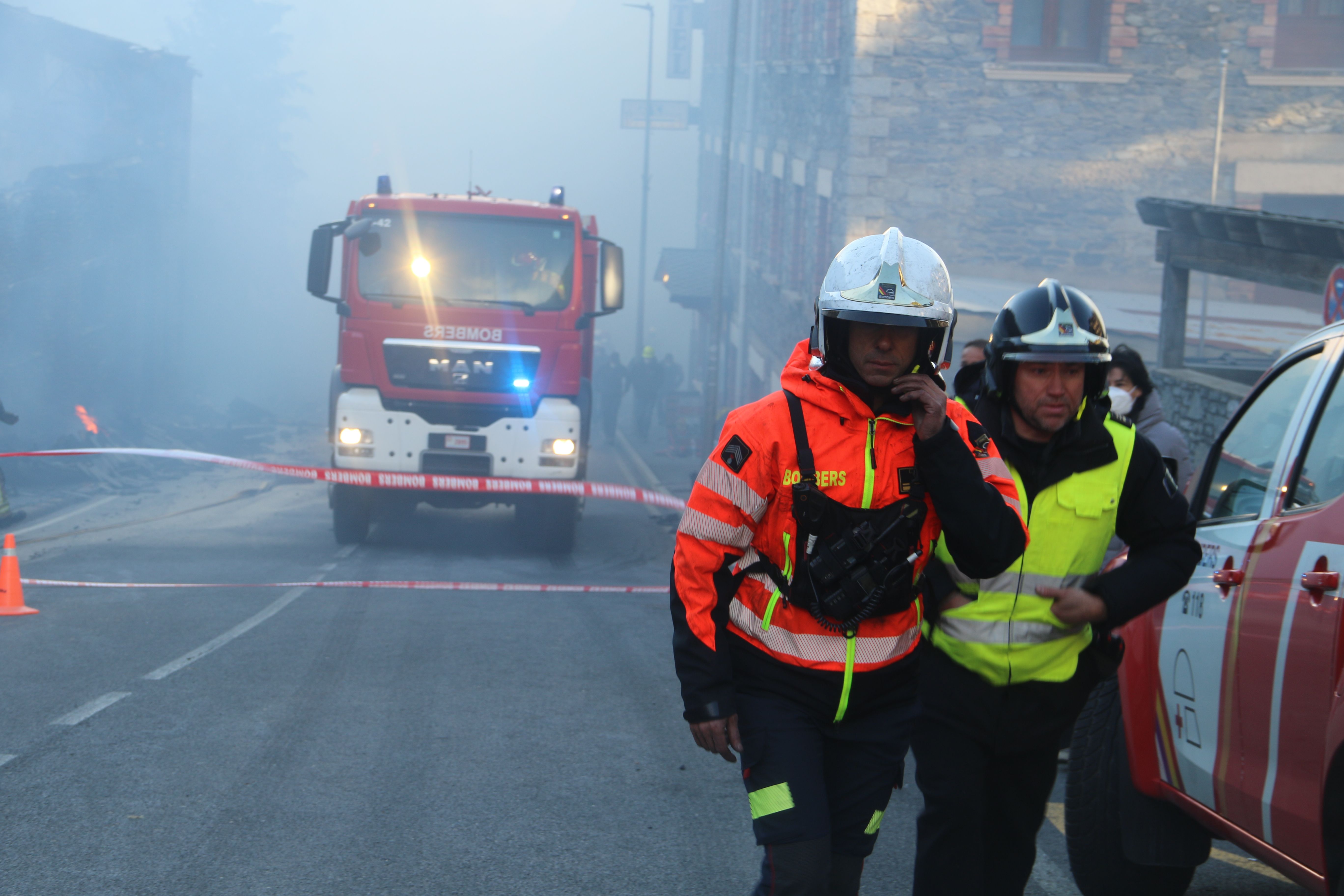 Mobilització d'efectius a Arinsal. Mobilització d'efectius a Arinsal.