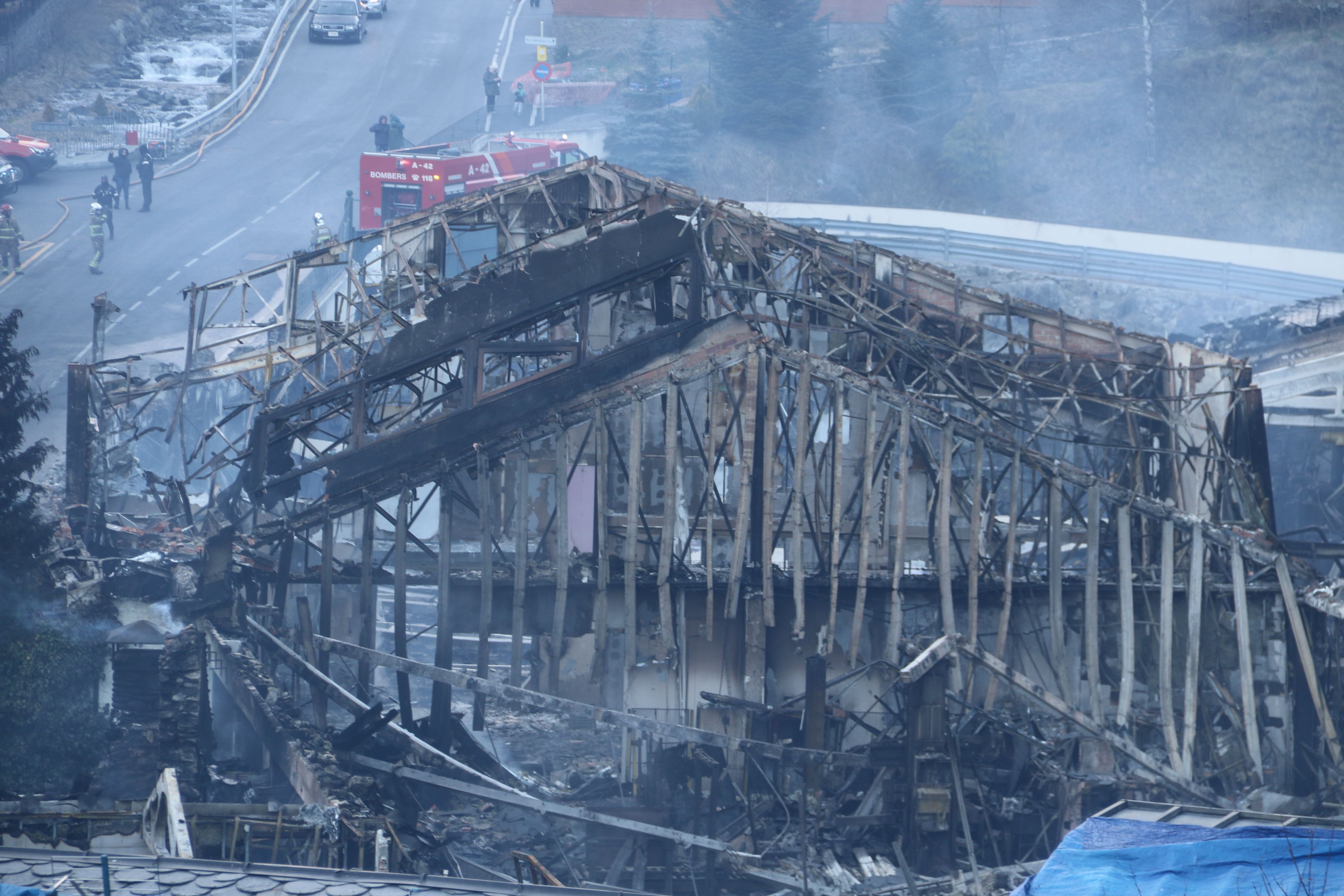 Estat de l'estructura ben avançada la tarda.