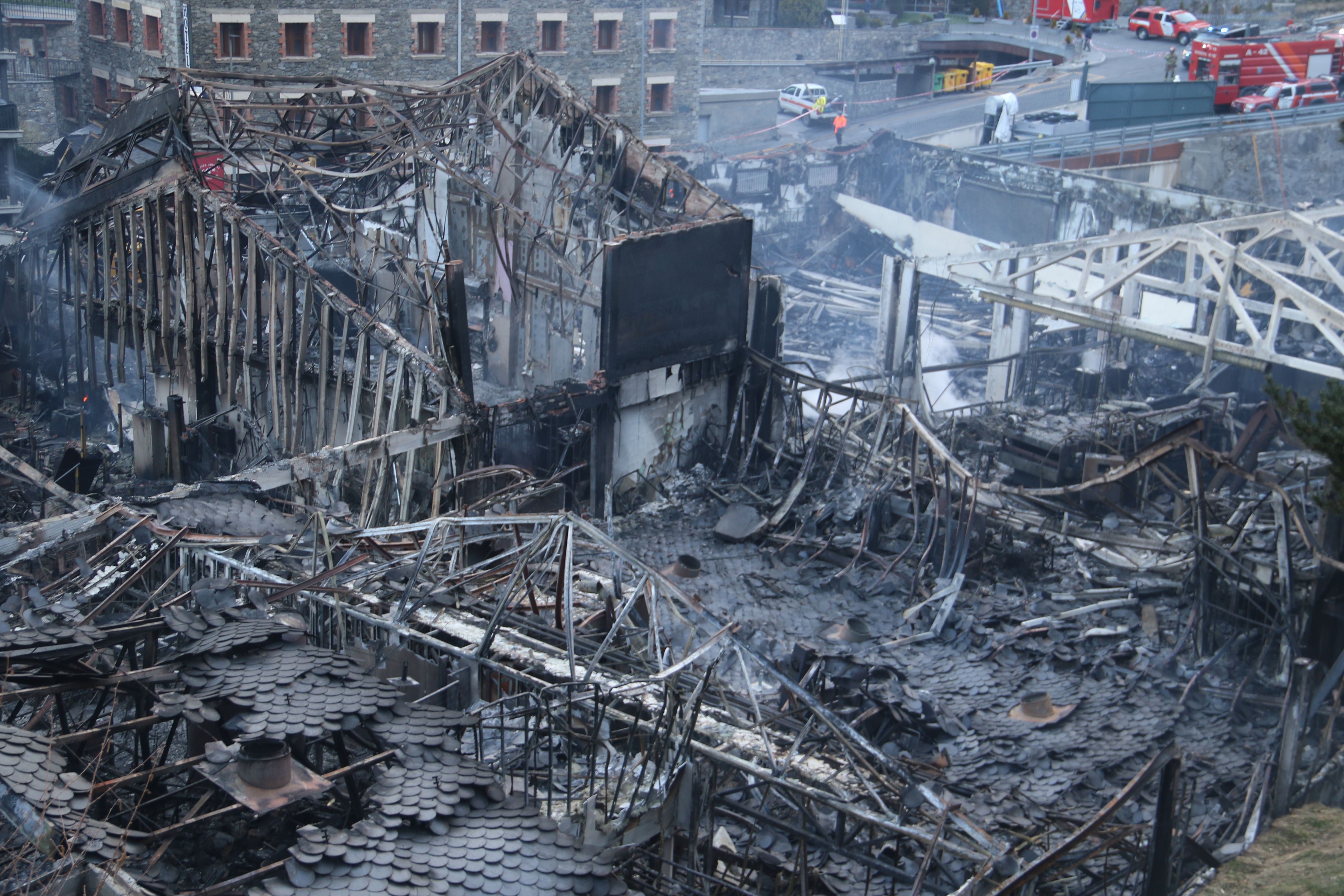 Estat de l'estructura ben avançada la tarda.