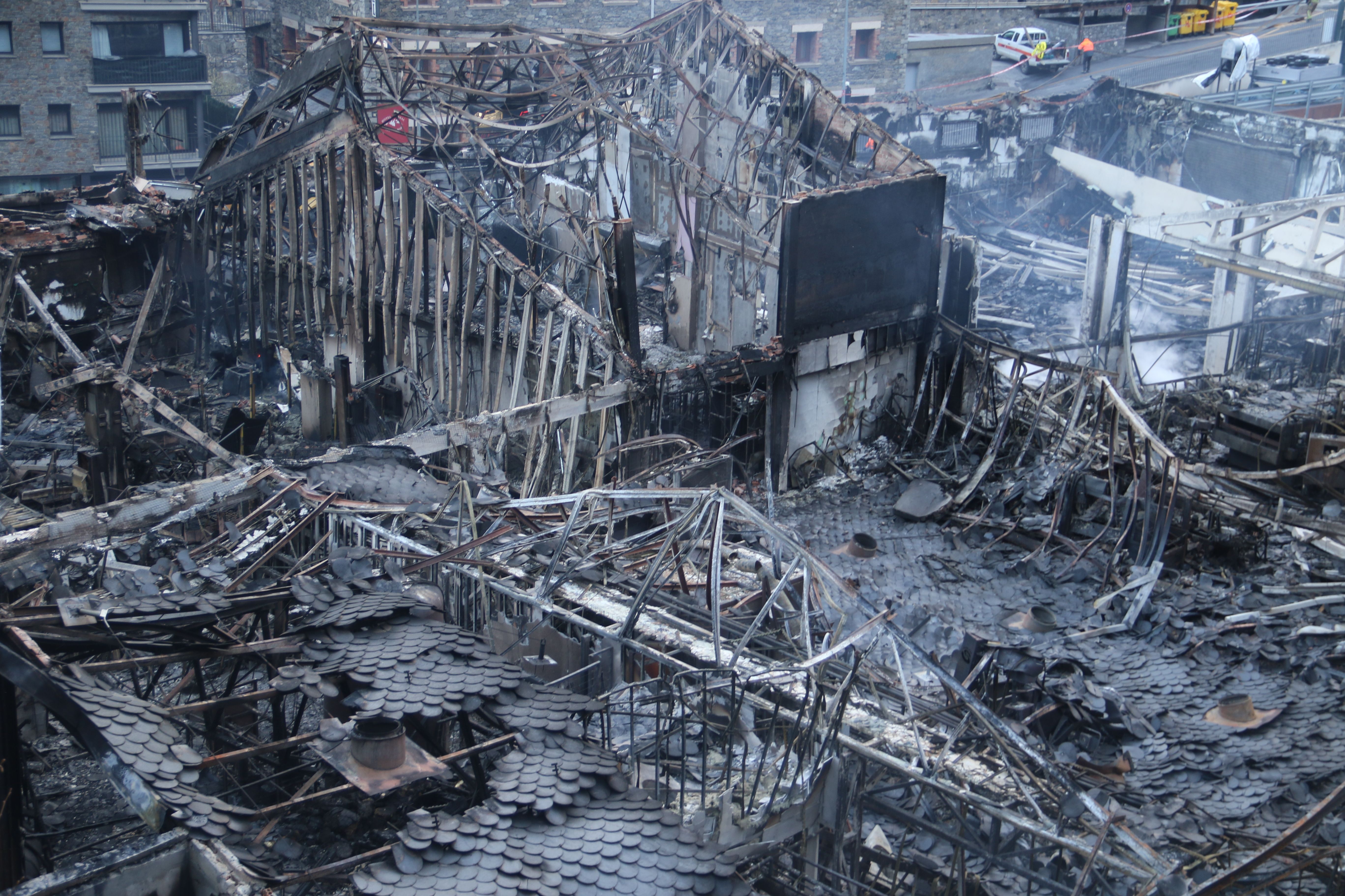 Estat de l'estructura ben avançada la tarda.