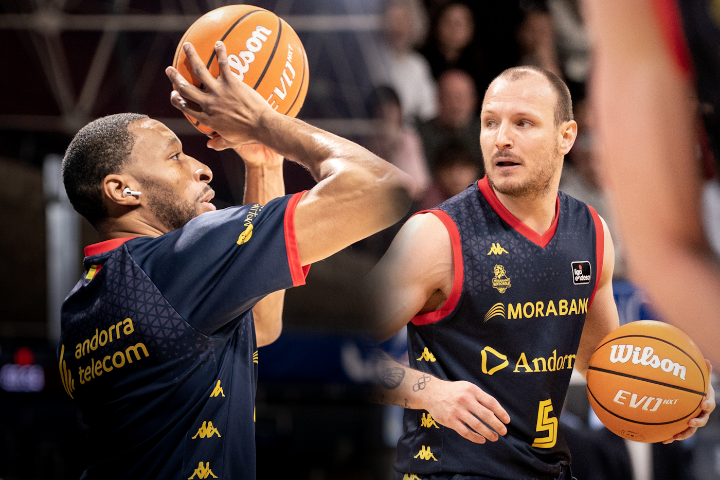 Stan Okoye i Rafa Luz, en una imatge de recurs del MoraBanc. Stan Okoye i Rafa Luz, en una imatge de recurs del MoraBanc.