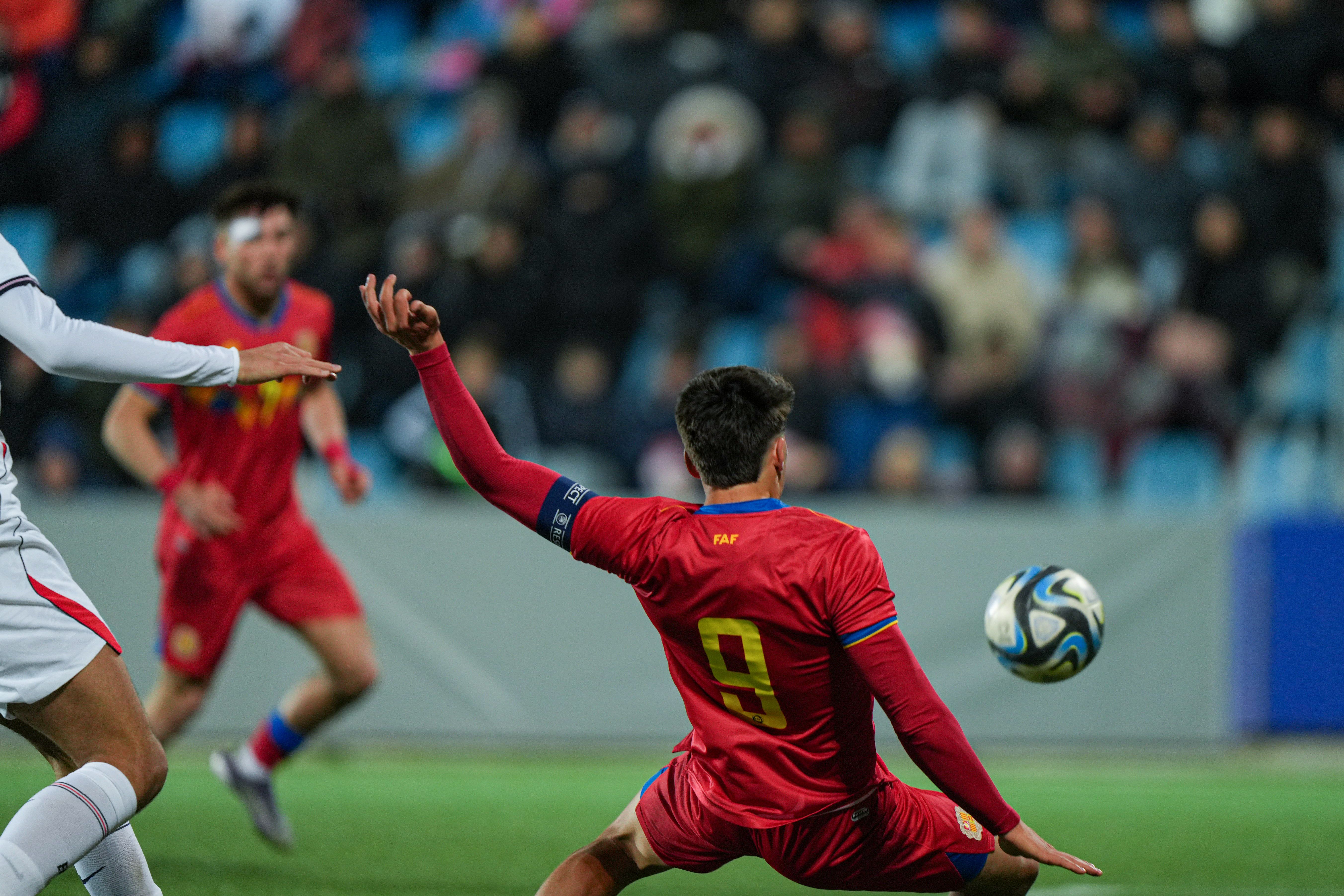 Gerard Solà, autor del gol de l'empat contra Anglaterra.