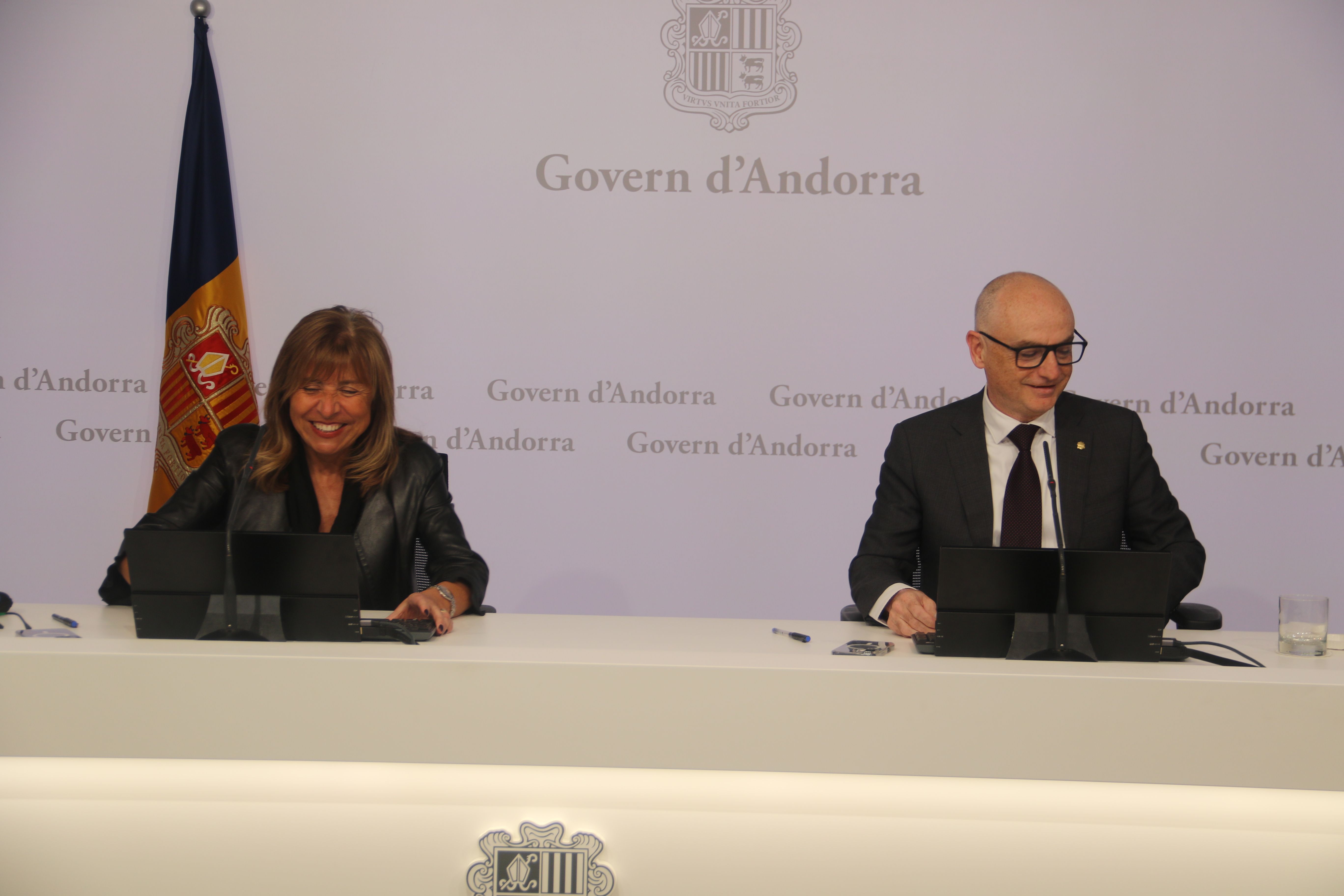 Conxita Marsol i Ramon Lladós s'han mostrat molt satisfets amb l'evolució de l'economia andorrana.