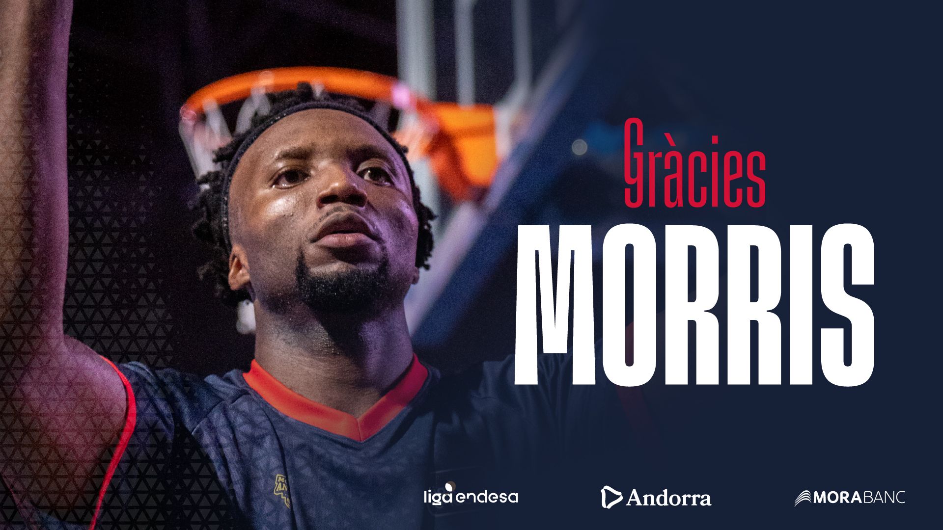 La imatge de comiat del MoraBanc a Morris Udeze.