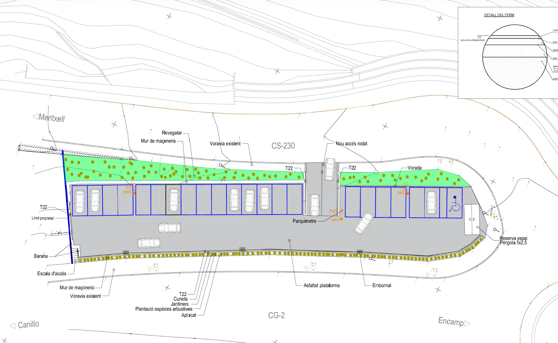 Representació de com serà eel futur aparcament.