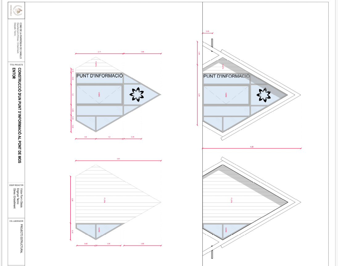 Plànol de com serà la caseta. 