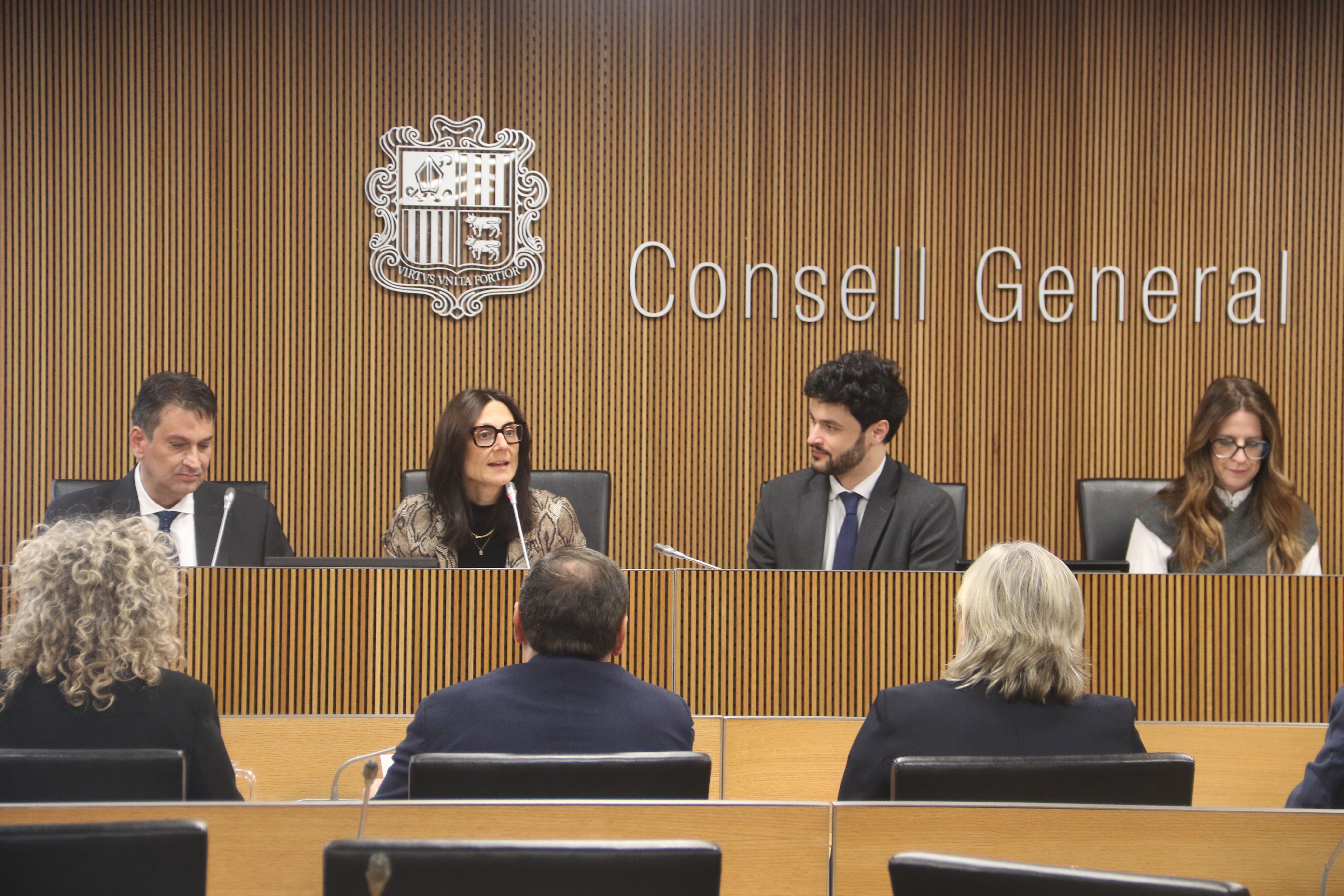 Un moment de la compareixença.