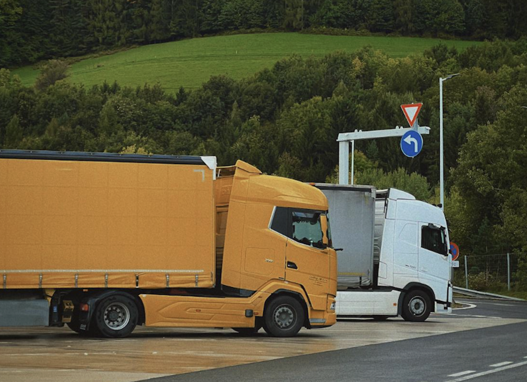 Camions de mercaderies.